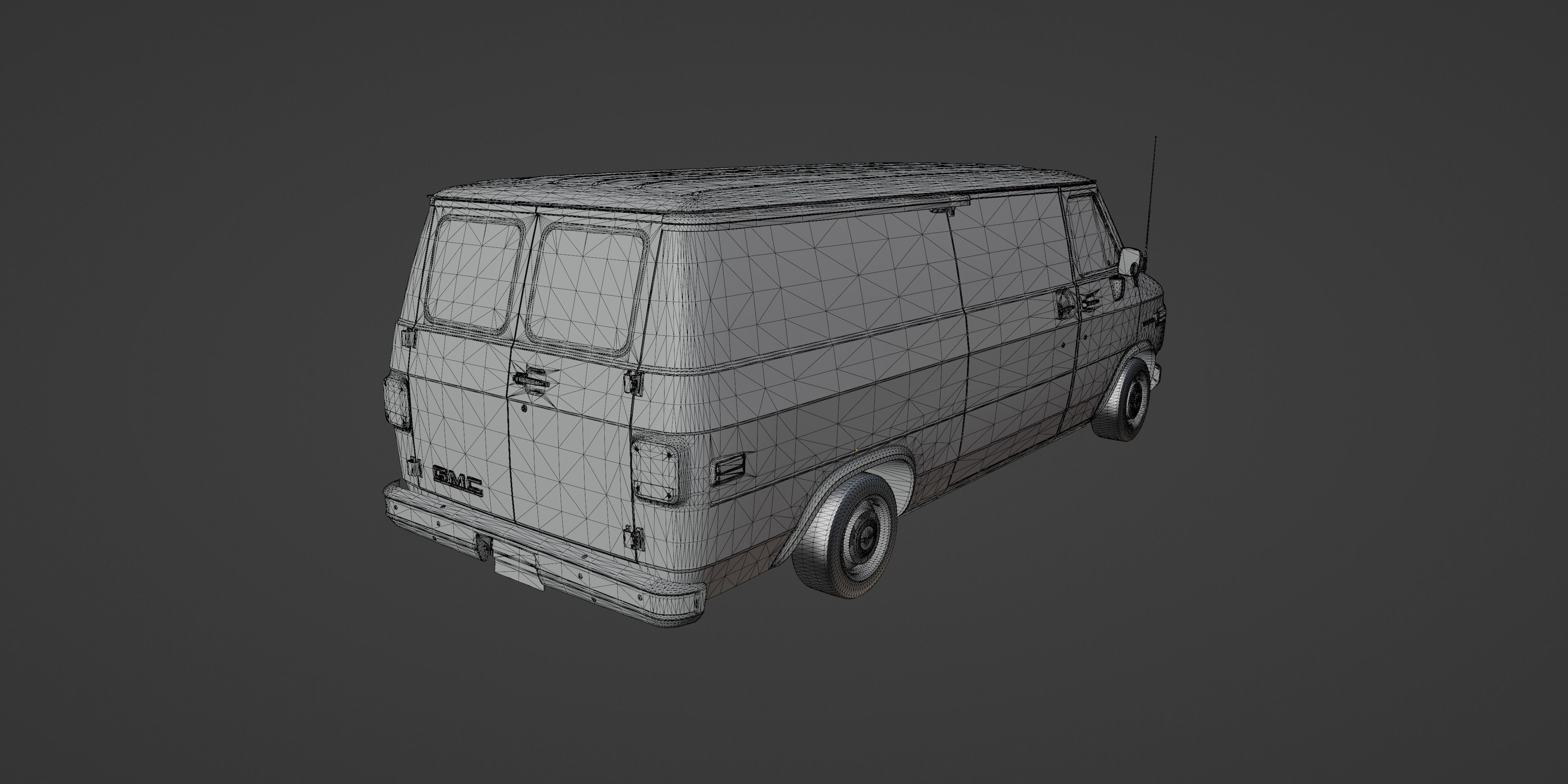GMC Vandura 1983 Low-poly 3D model_9