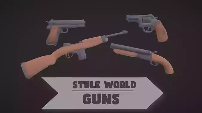 Style World - Guns - Rigged and Animated