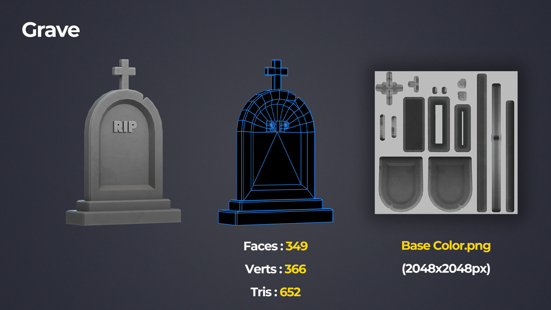 Halloween Pack Low-poly 3D model_9