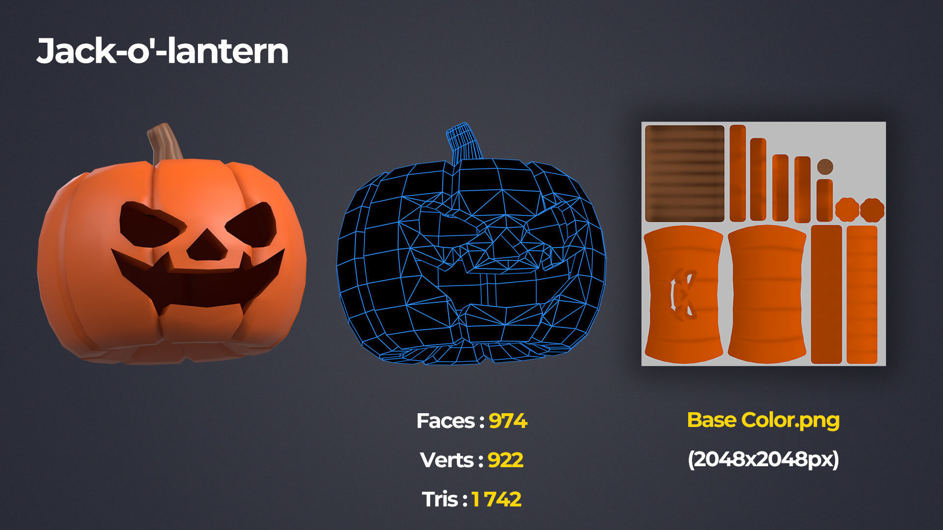 Halloween Pack Low-poly 3D model_13