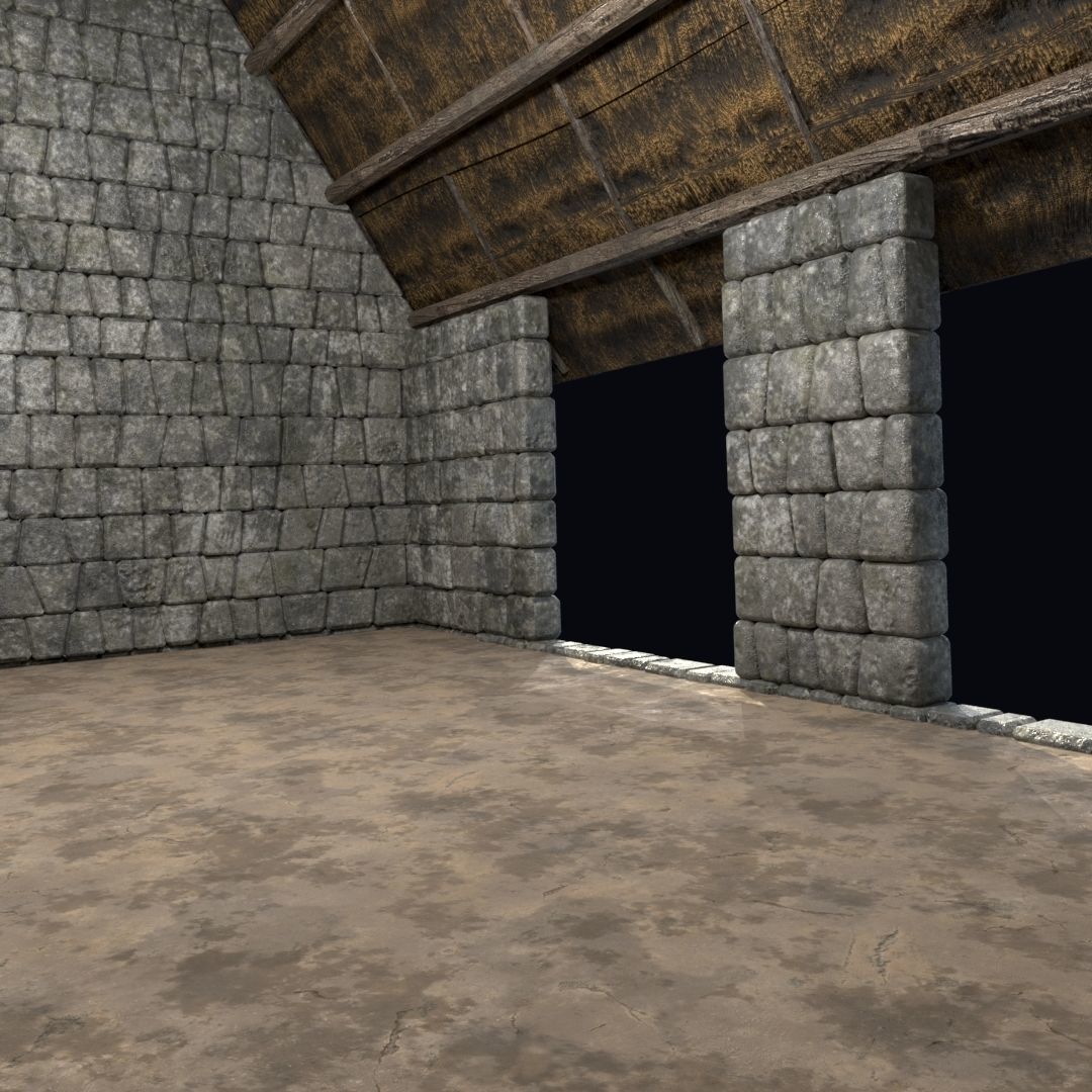 BUILDING AZTEC MAYAN INCA STONE HOUSE TEMPLE COLLECTION Low-poly 3D model_30