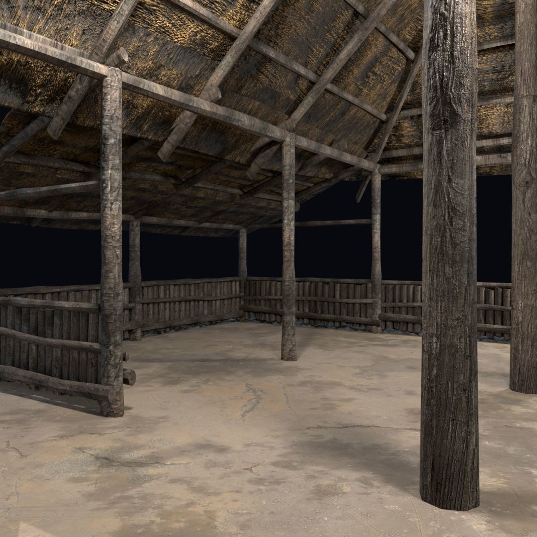 BUILDING AZTEC MAYAN INCA STONE HOUSE TEMPLE COLLECTION Low-poly 3D model_40