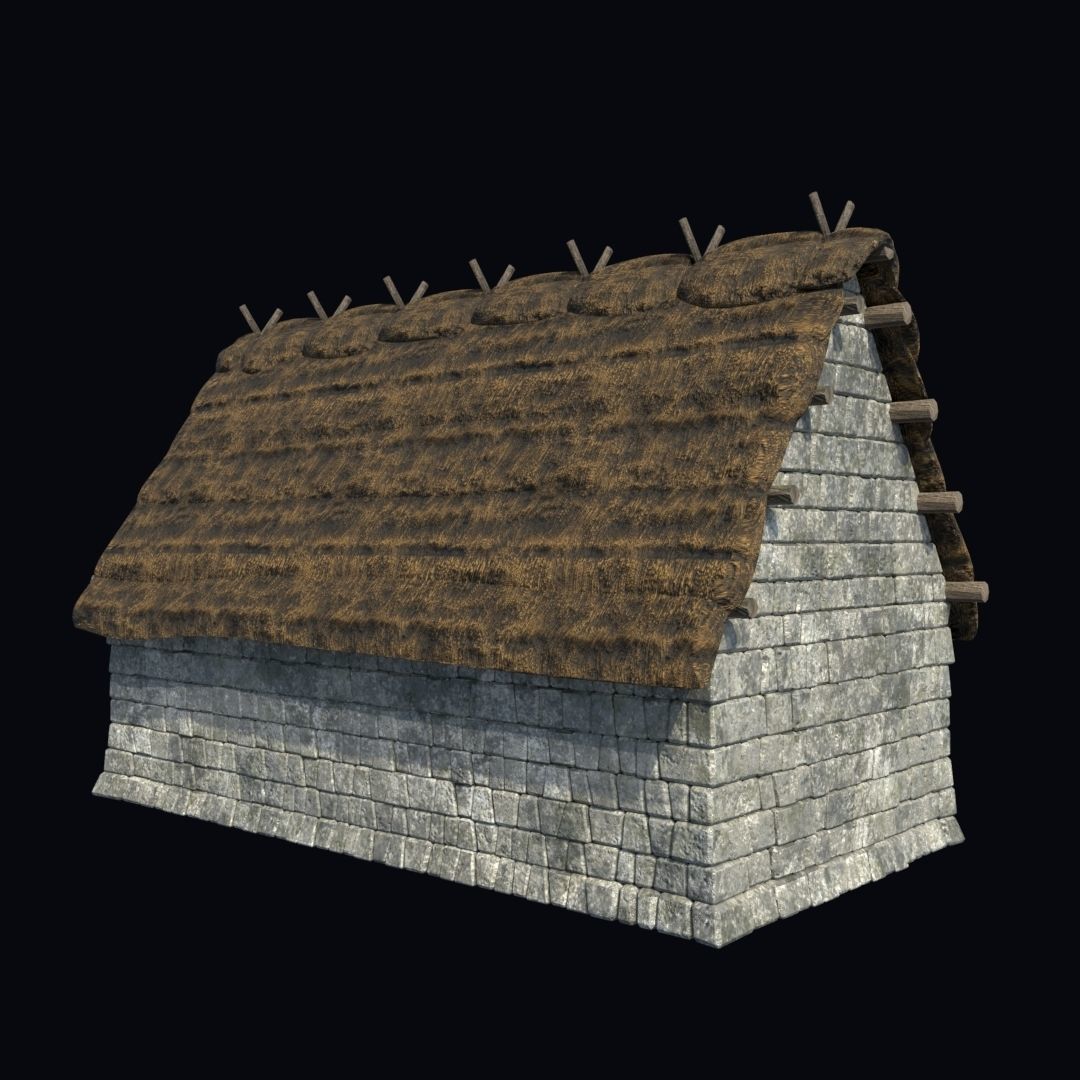 BUILDING AZTEC MAYAN INCA STONE HOUSE TEMPLE COLLECTION Low-poly 3D model_28