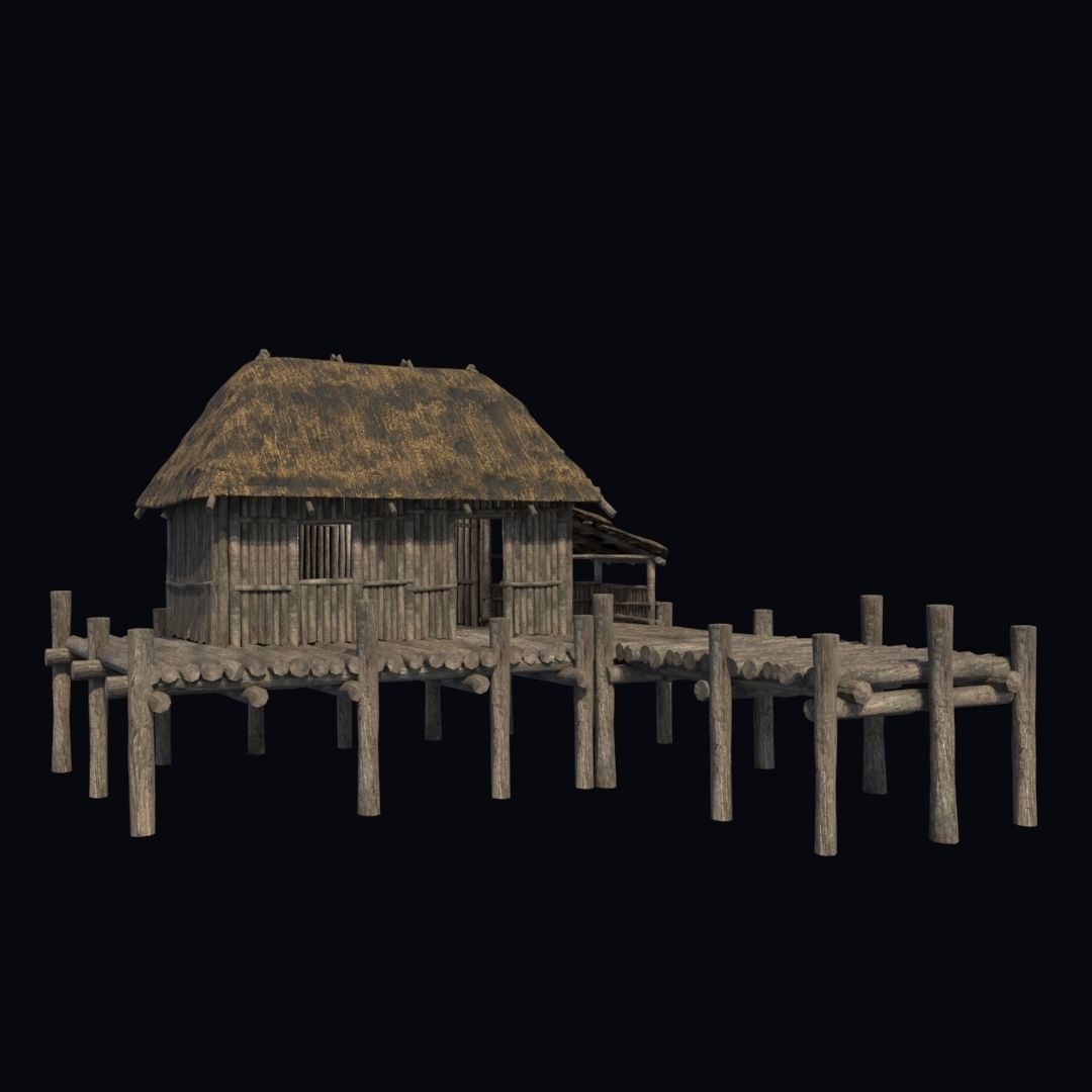 BUILDING AZTEC MAYAN INCA STONE HOUSE TEMPLE COLLECTION Low-poly 3D model_41