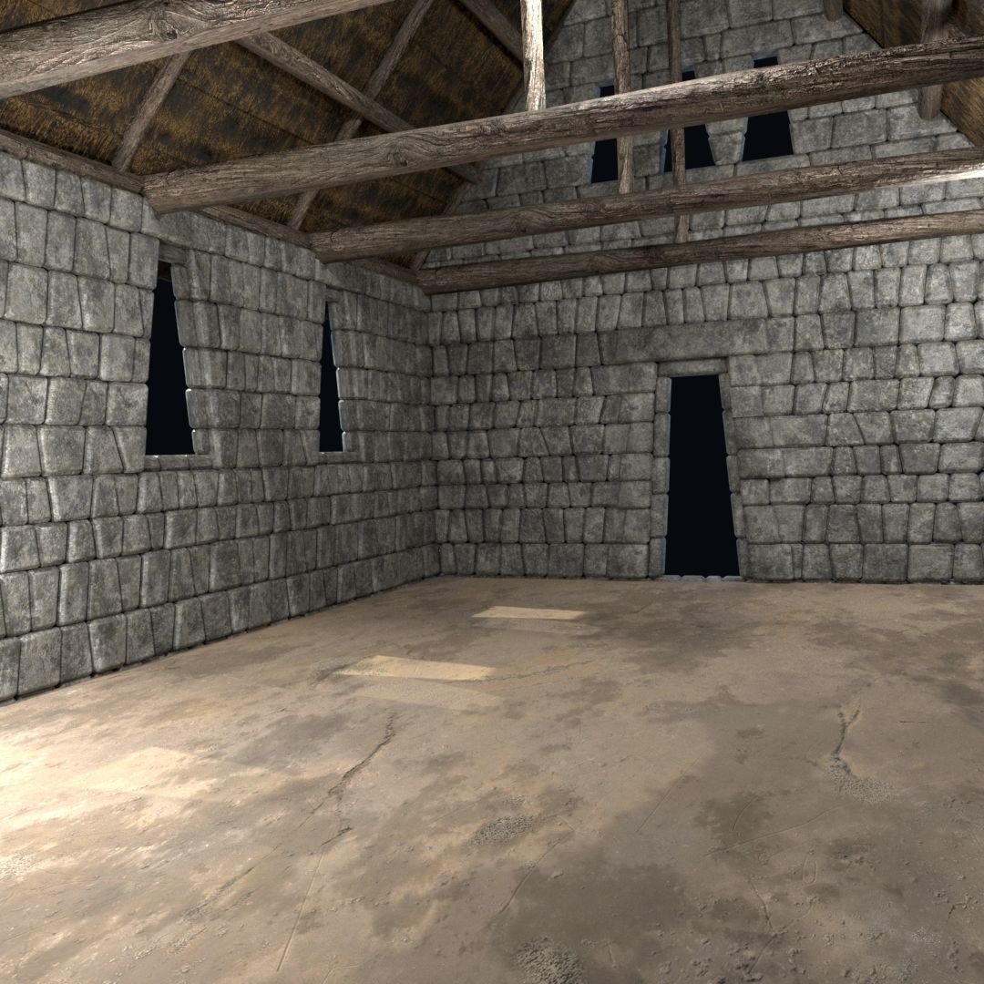 BUILDING AZTEC MAYAN INCA STONE HOUSE TEMPLE COLLECTION Low-poly 3D model_35