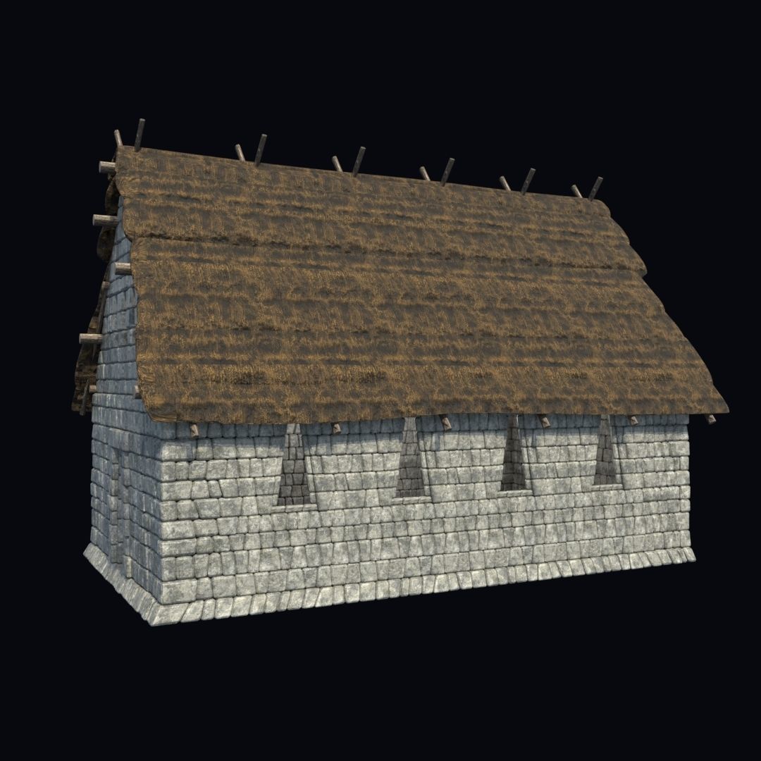 BUILDING AZTEC MAYAN INCA STONE HOUSE TEMPLE COLLECTION Low-poly 3D model_33