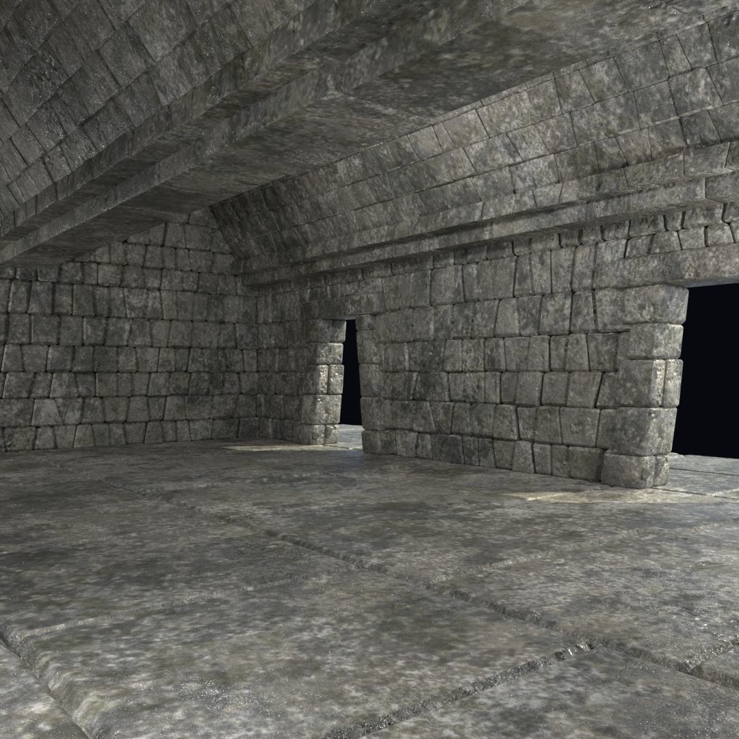 BUILDING AZTEC MAYAN INCA STONE HOUSE TEMPLE COLLECTION Low-poly 3D model_5