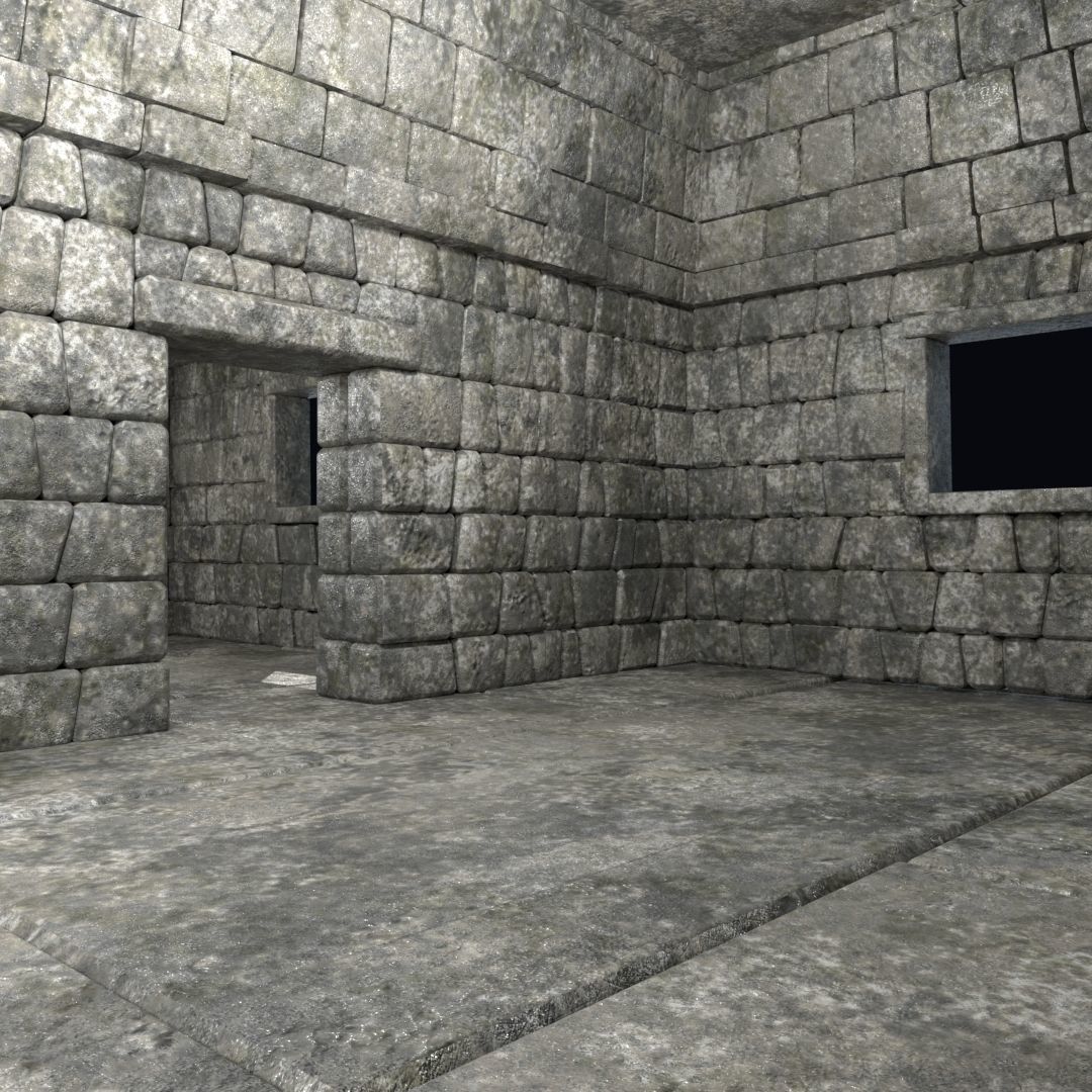 BUILDING AZTEC MAYAN INCA STONE HOUSE TEMPLE COLLECTION Low-poly 3D model_10