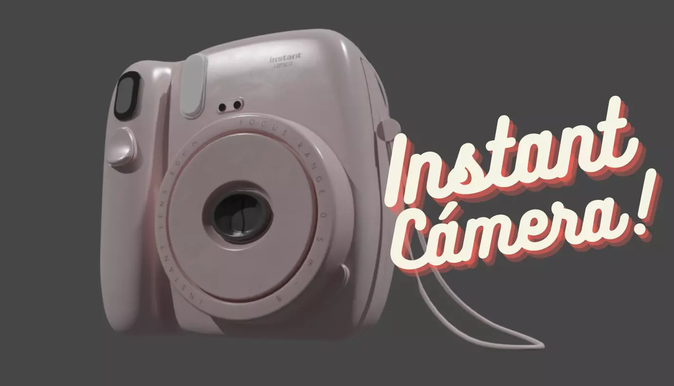 Instant Camera Low-poly 3D model