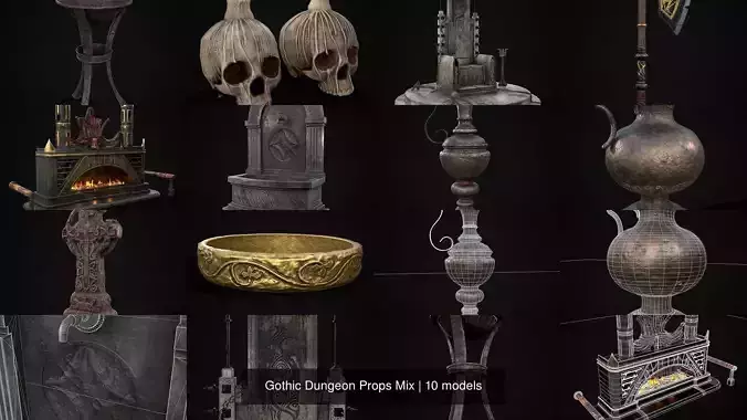 Gothic Dungeon Props Mix