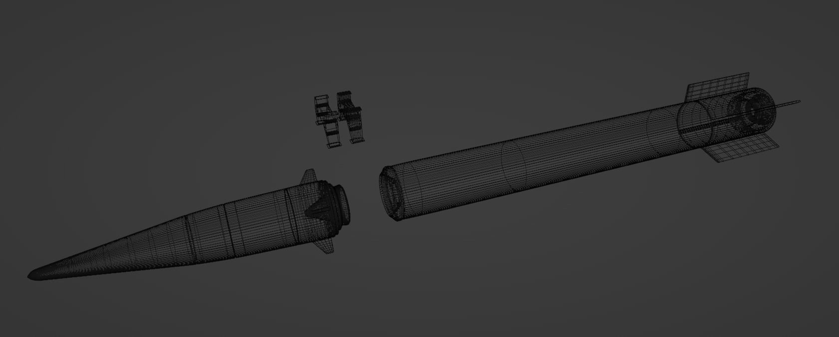 Fattah - Iranian Hypersonic Missile 3D Model Low-poly 3D model_17