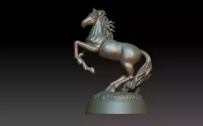 Rearing horse 3D print model
