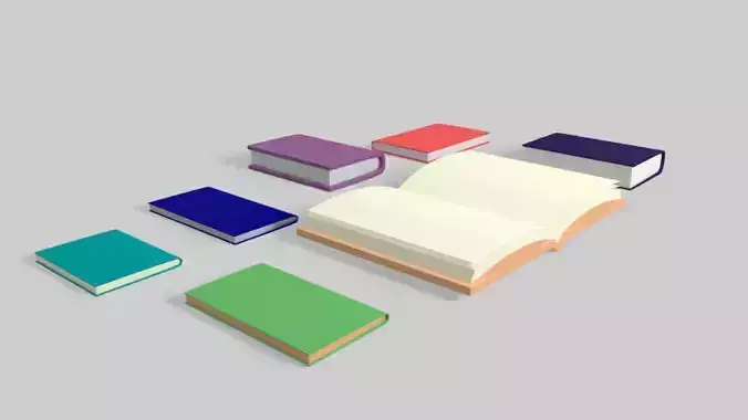 Books and notebook  3D print model