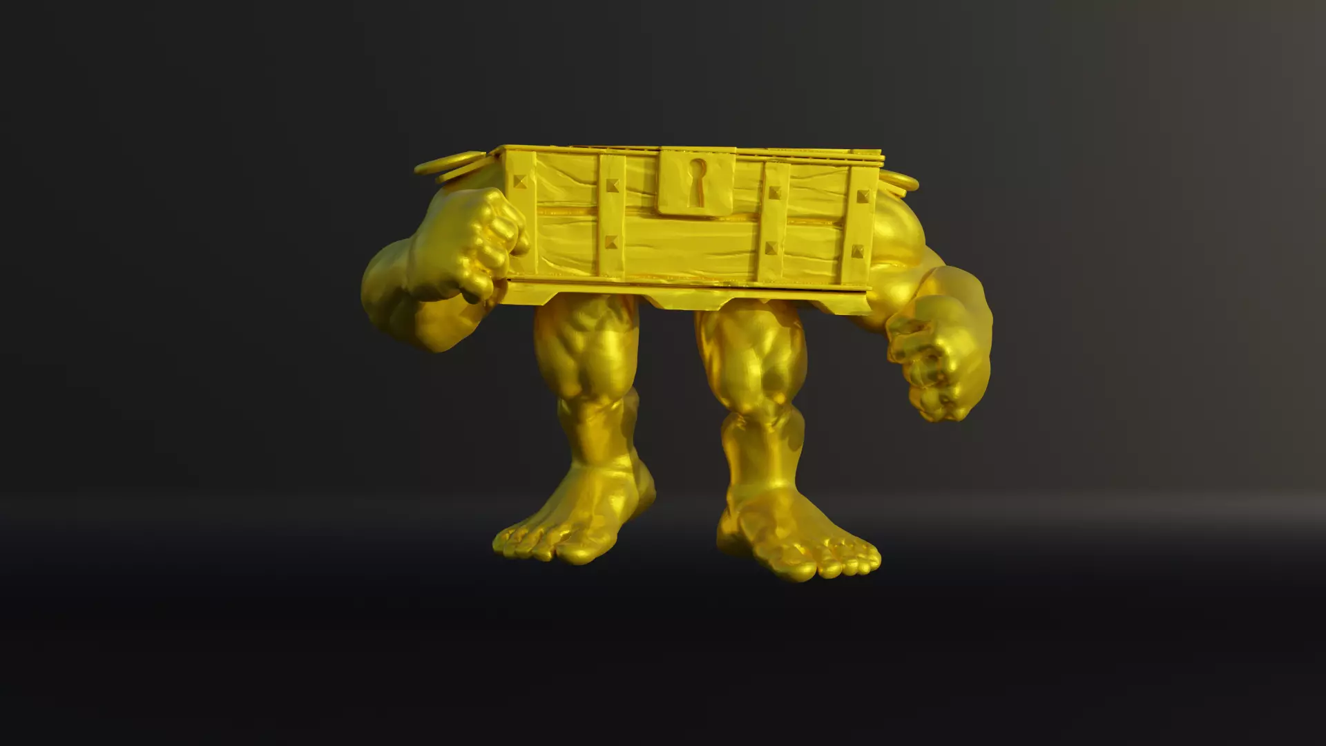 DnD Muscle Man Dice Box Pattern 3D 3D print model