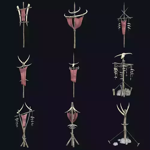 ORC TOTEM BANNER SIGN FORT CAMP ORCISH BARRICADE COLLECTION