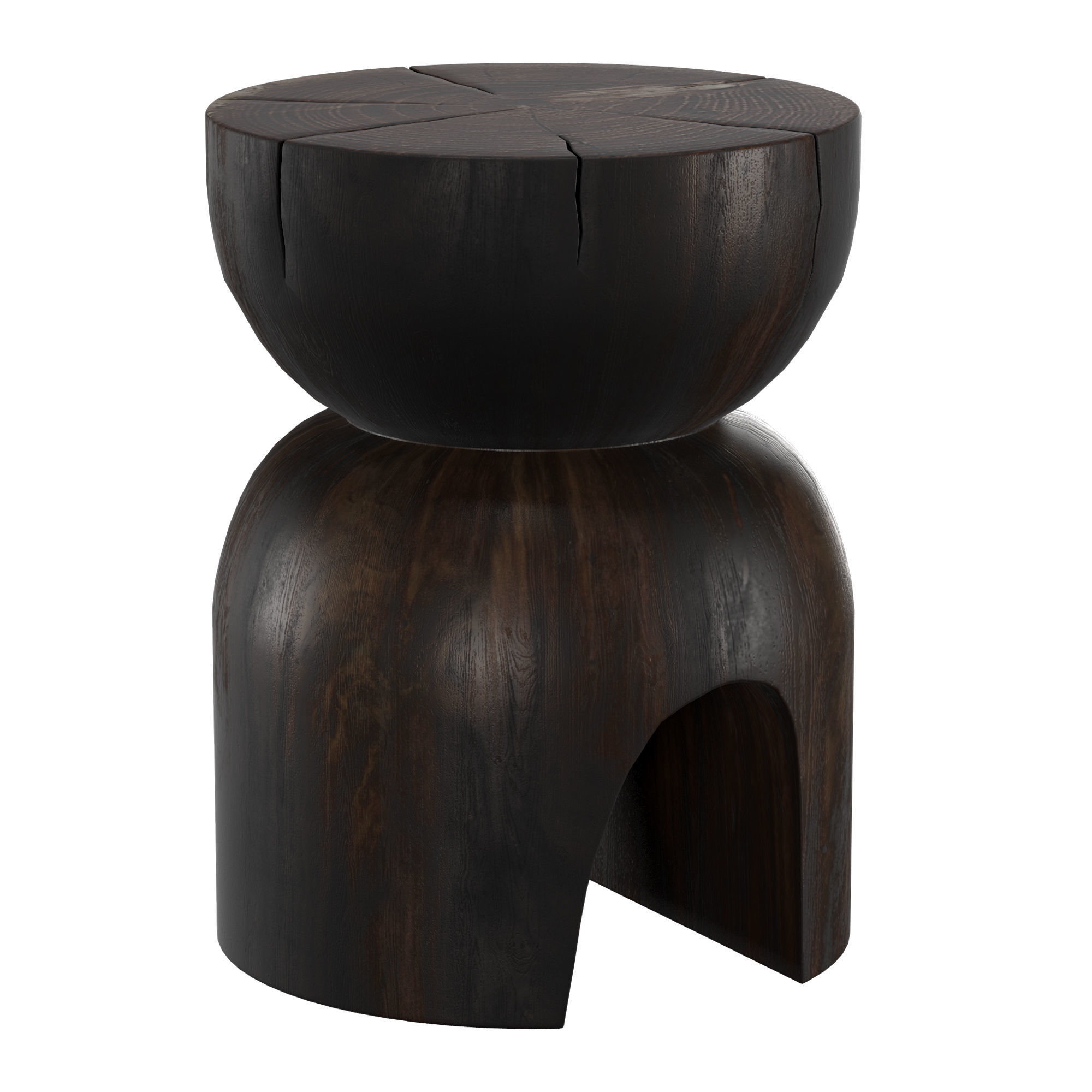 Anders Timber Stool 3D model_1