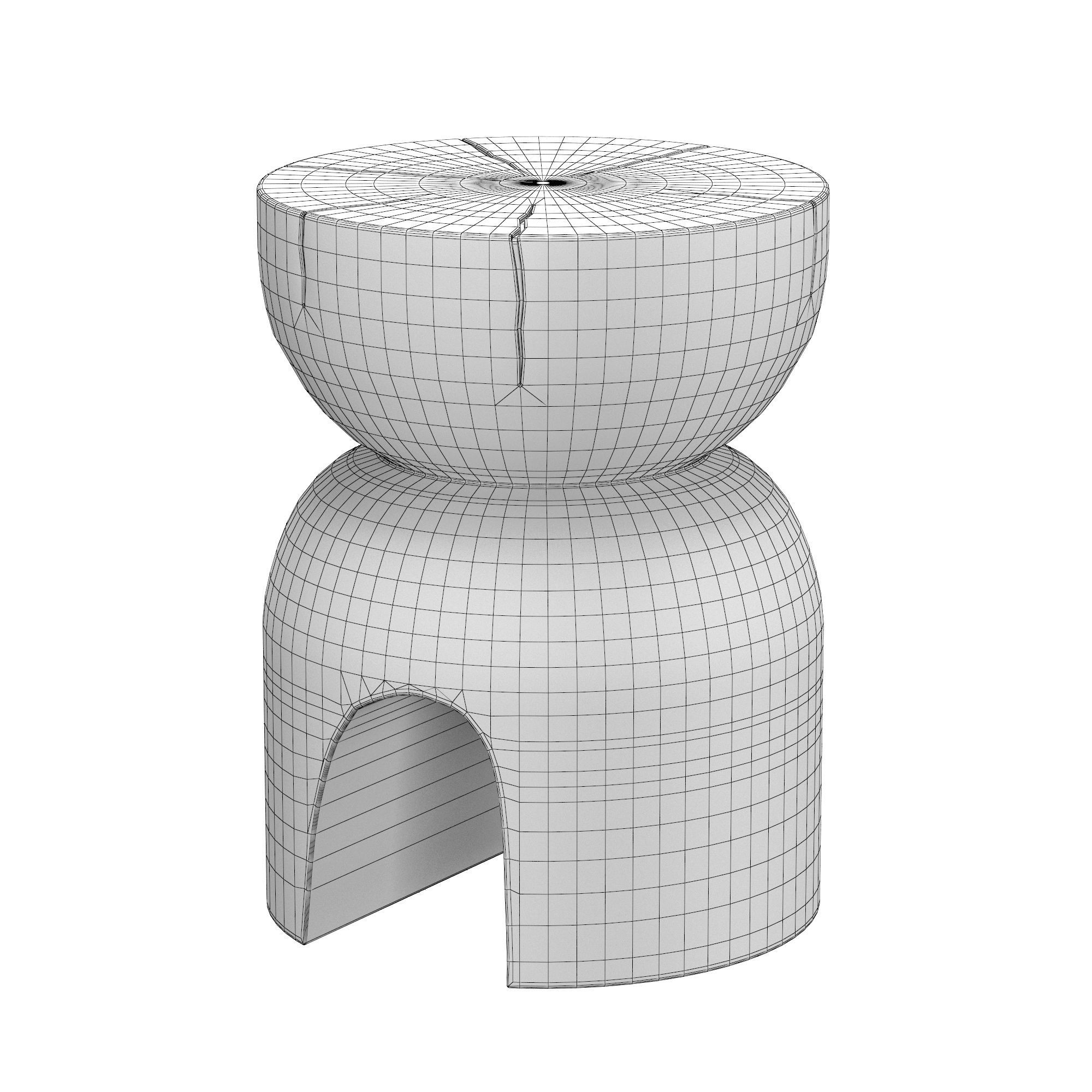 Anders Timber Stool 3D model_4