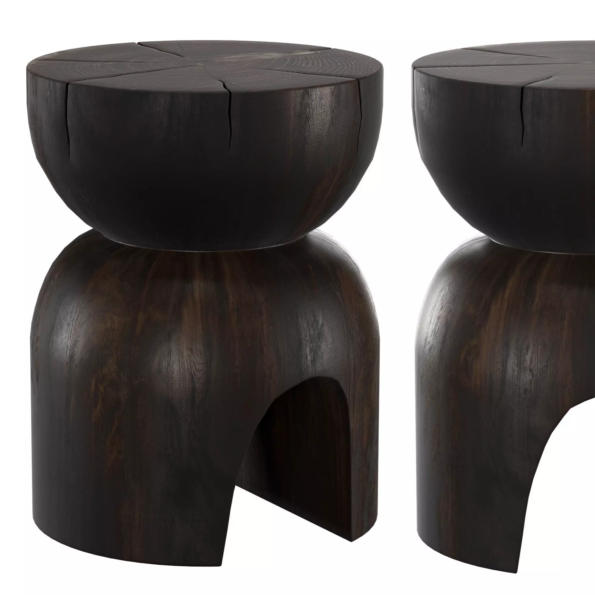Anders Timber Stool 3D model_0