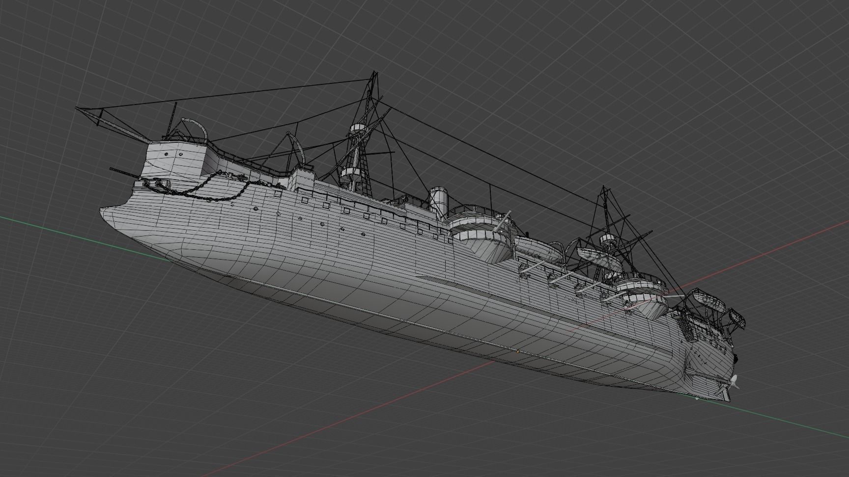 Brazilian Cruiser Almirante Tamandare 3D model_26
