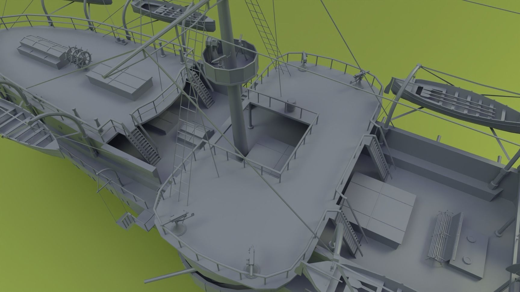 Brazilian Cruiser Almirante Tamandare 3D model_20