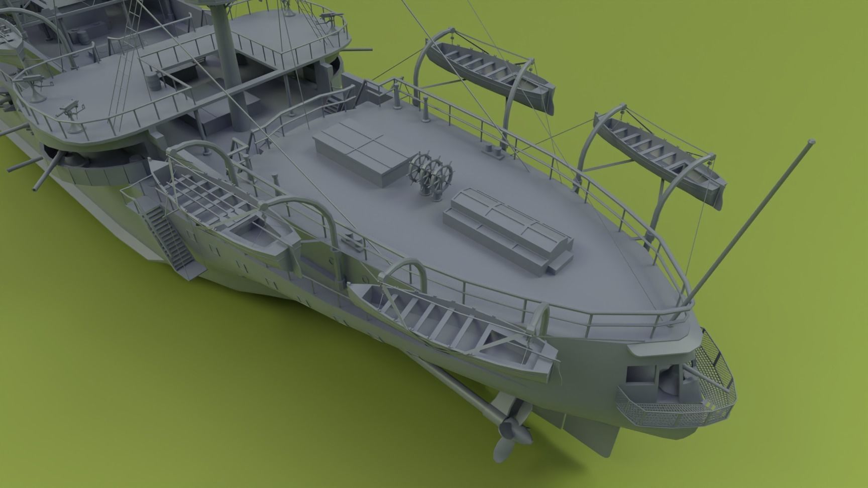Brazilian Cruiser Almirante Tamandare 3D model_23