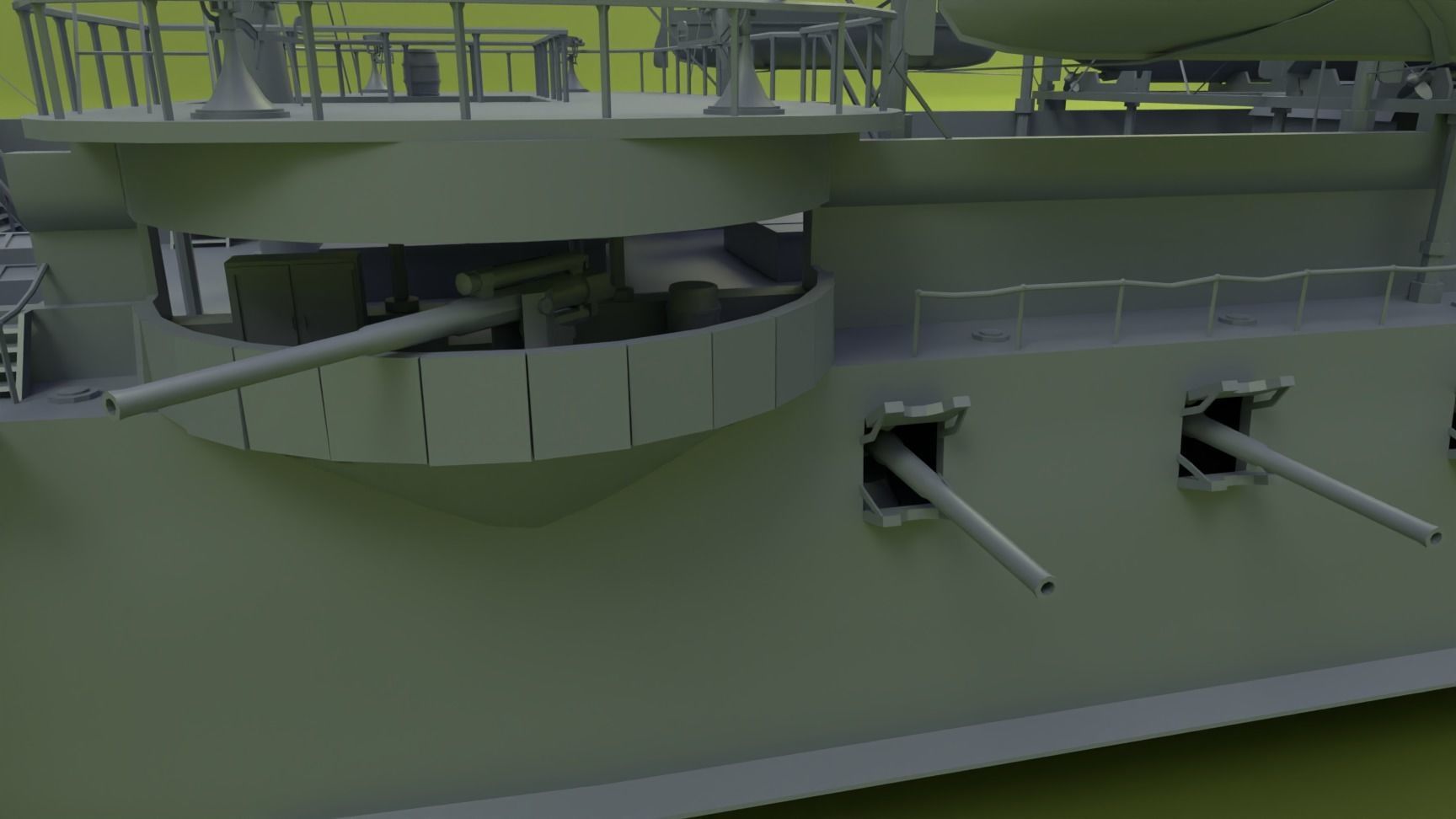 Brazilian Cruiser Almirante Tamandare 3D model_21