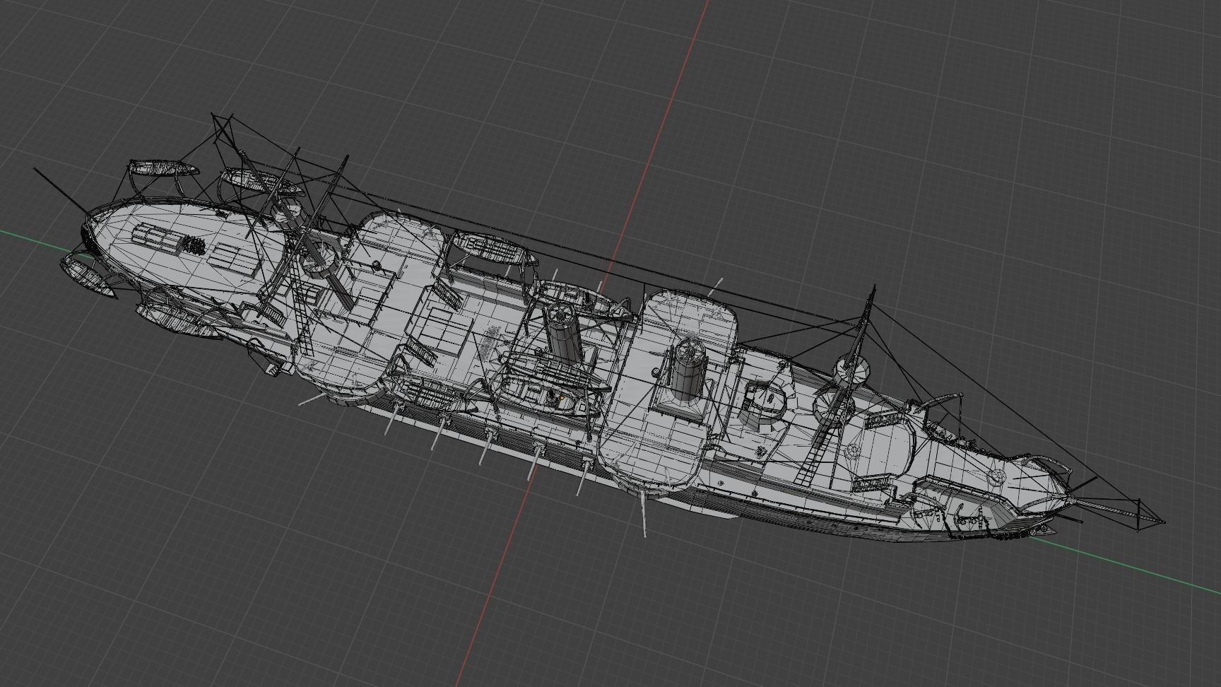 Brazilian Cruiser Almirante Tamandare 3D model_25