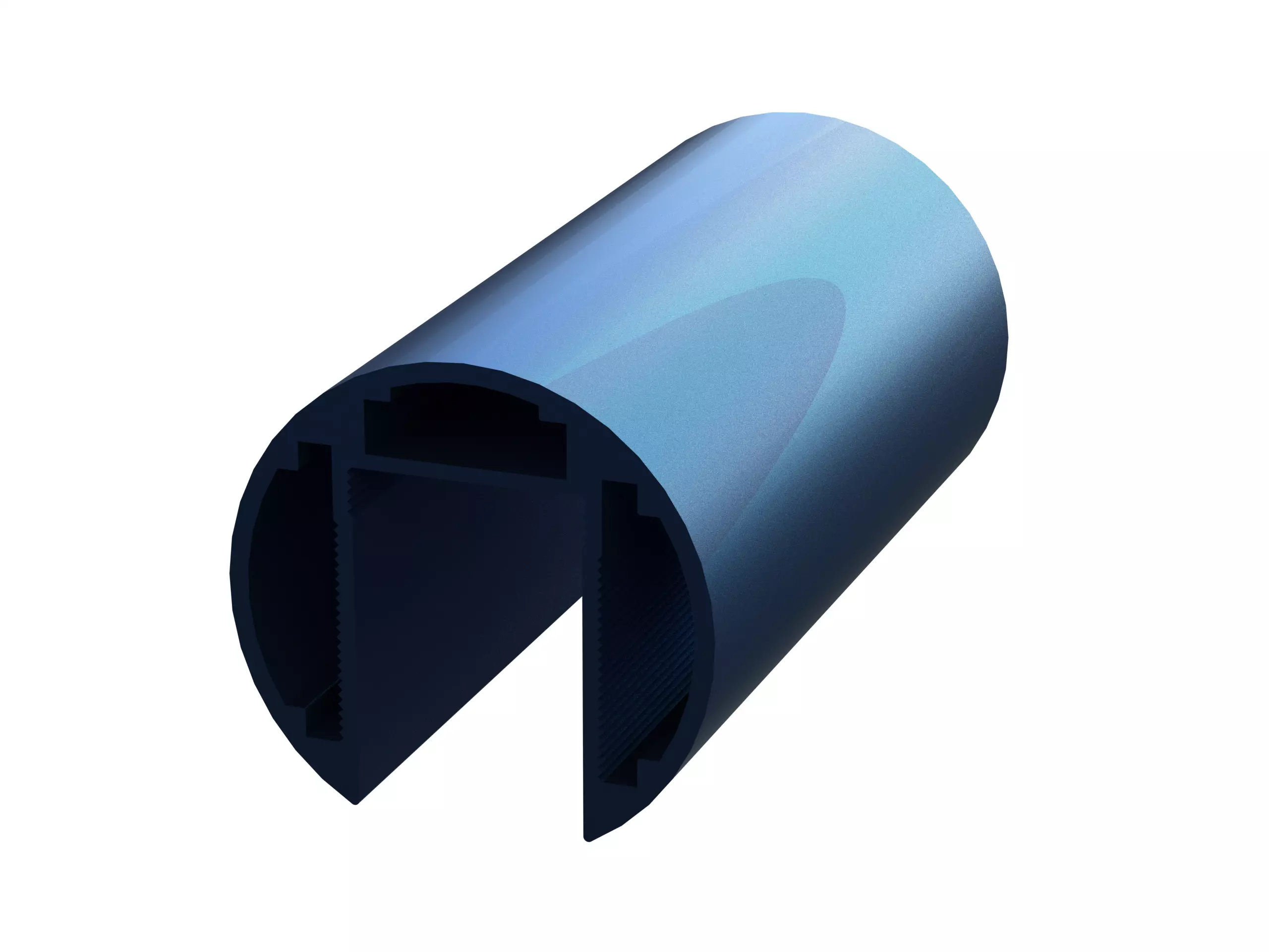 Aluminum Extruded Balustrade Handrail MOD AL-069sh Low-poly 3D model