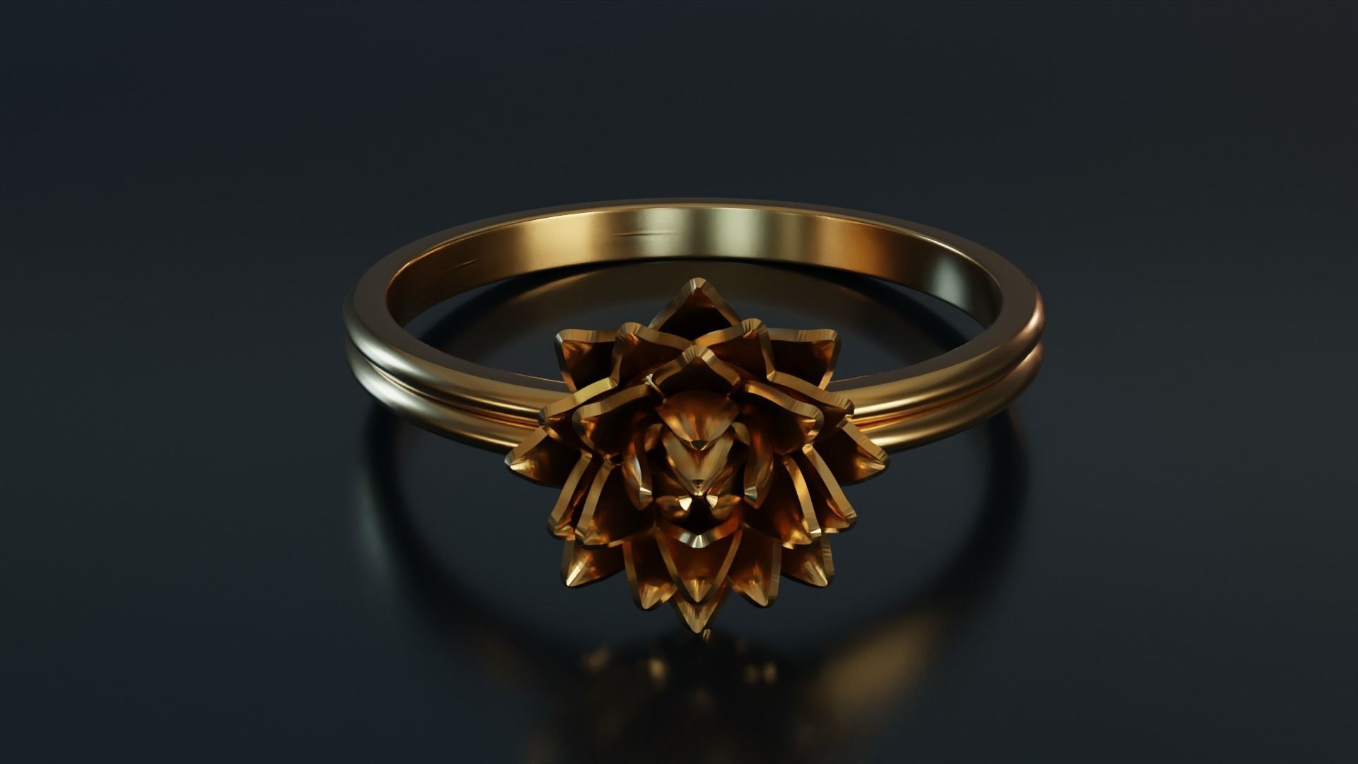 Lotus Ring 3 3D print model_5