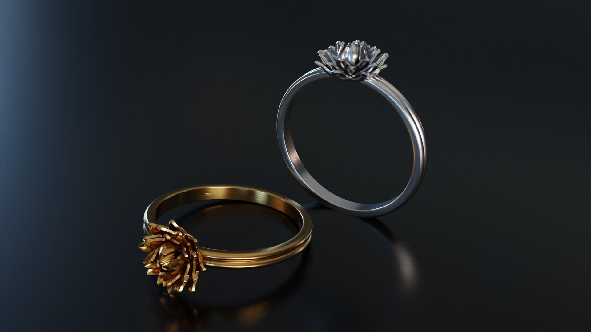 Lotus Ring 3 3D print model_1