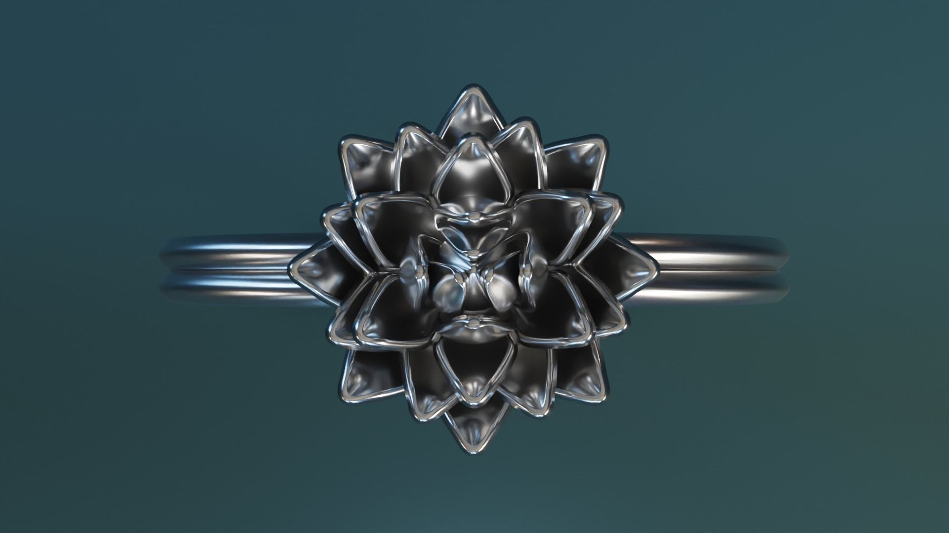 Lotus Ring 3 3D print model_3