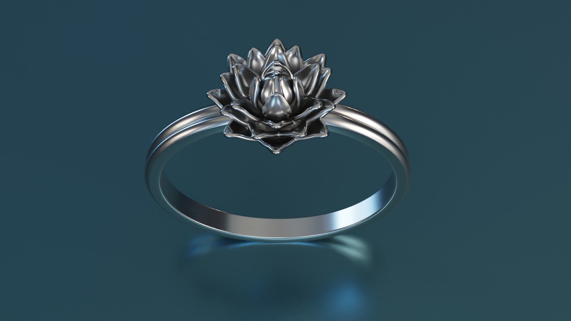 Lotus Ring 3 3D print model_2