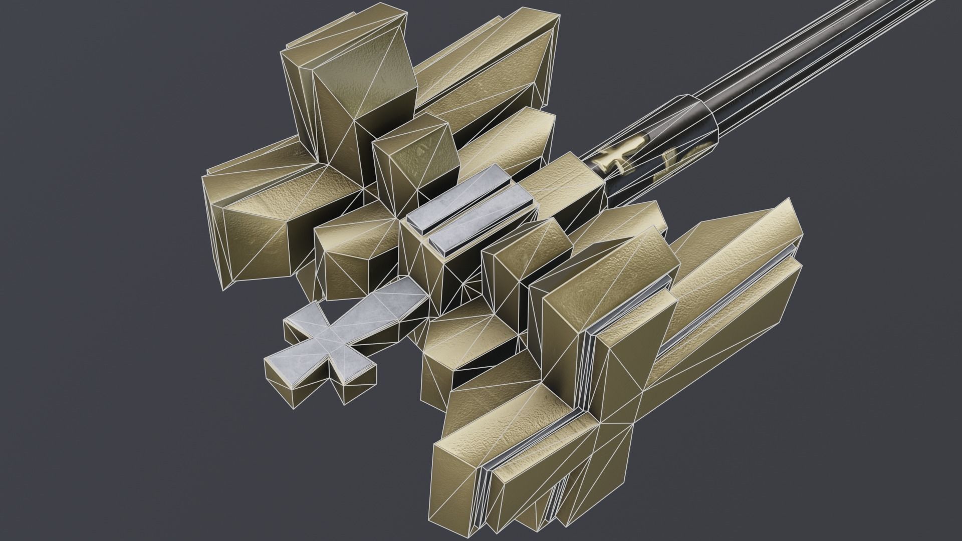 Hammer 07 Low-poly 3D model_8