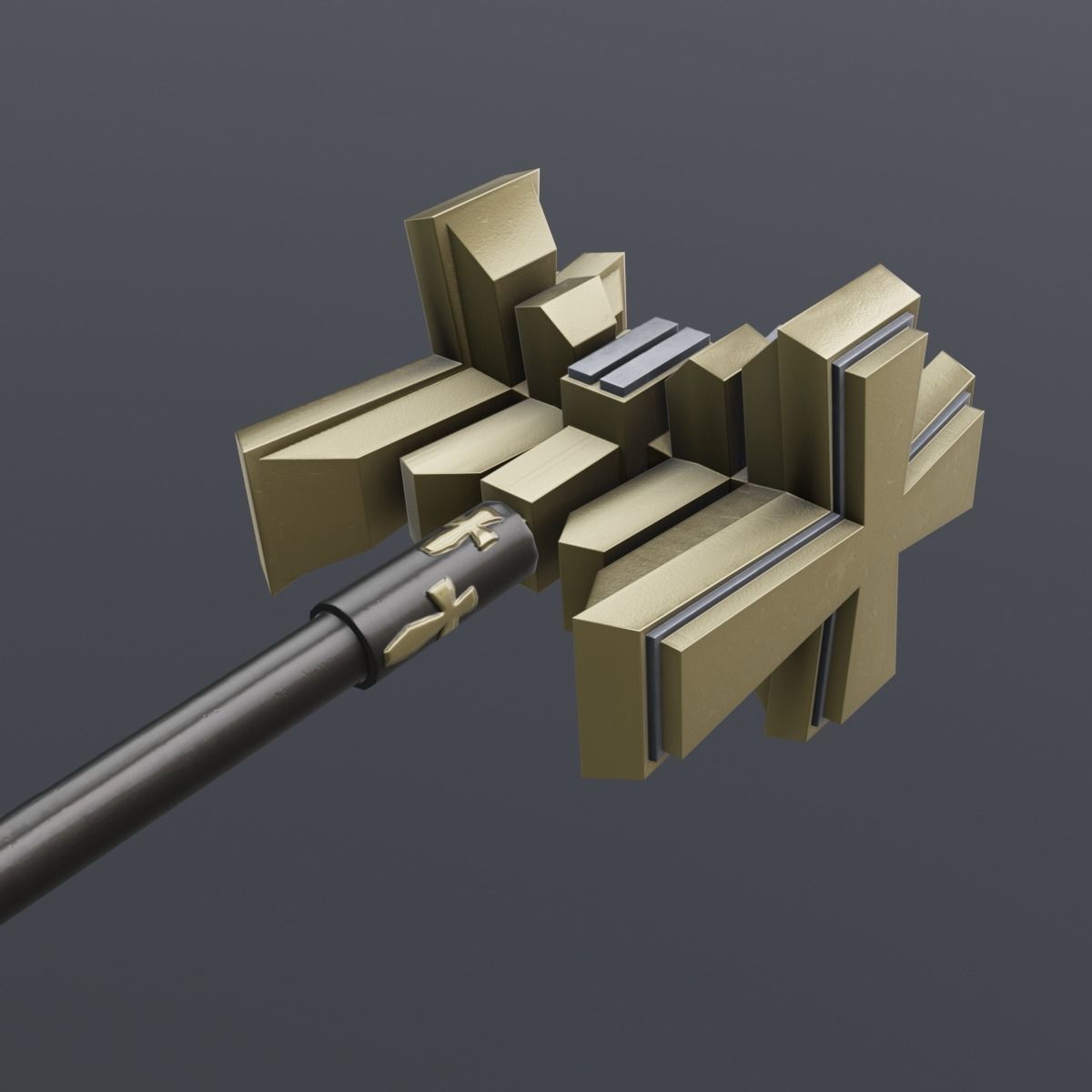 Hammer 07 Low-poly 3D model_6