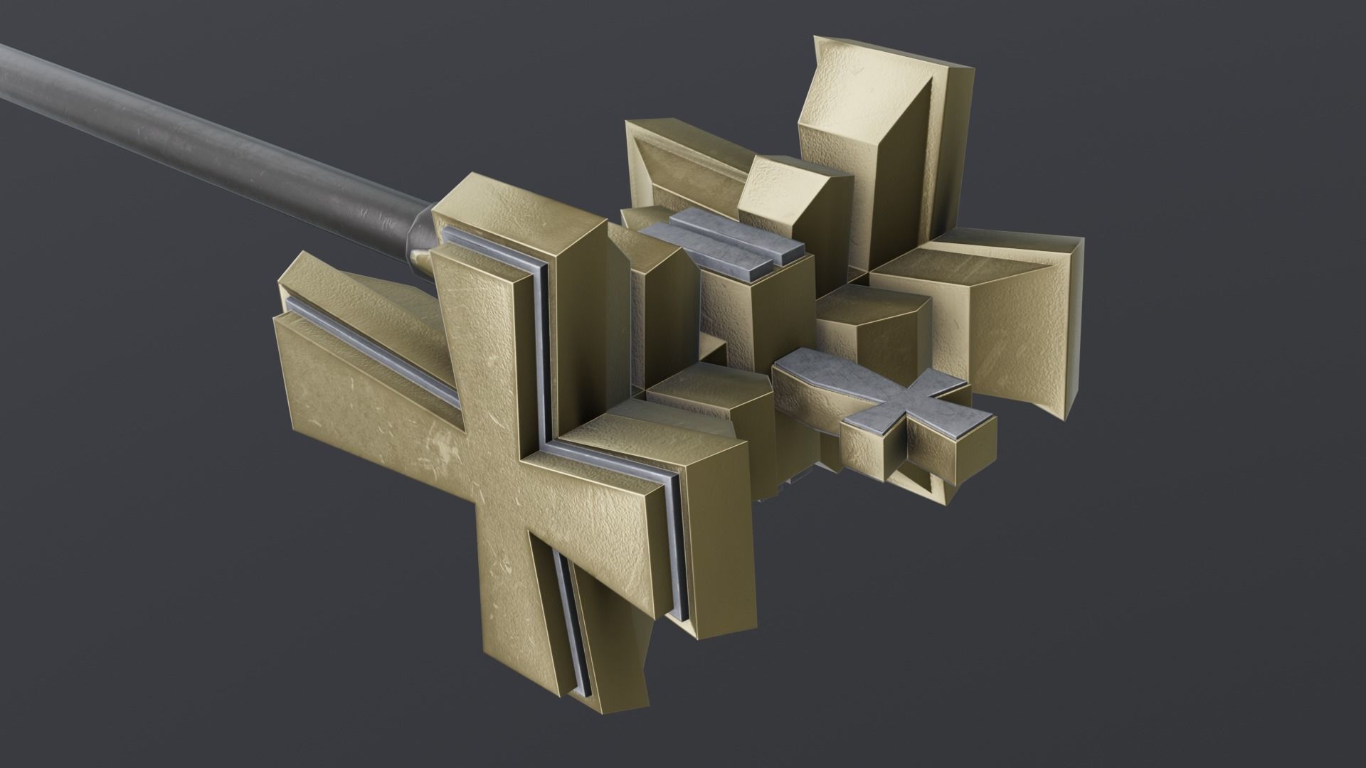 Hammer 07 Low-poly 3D model_3