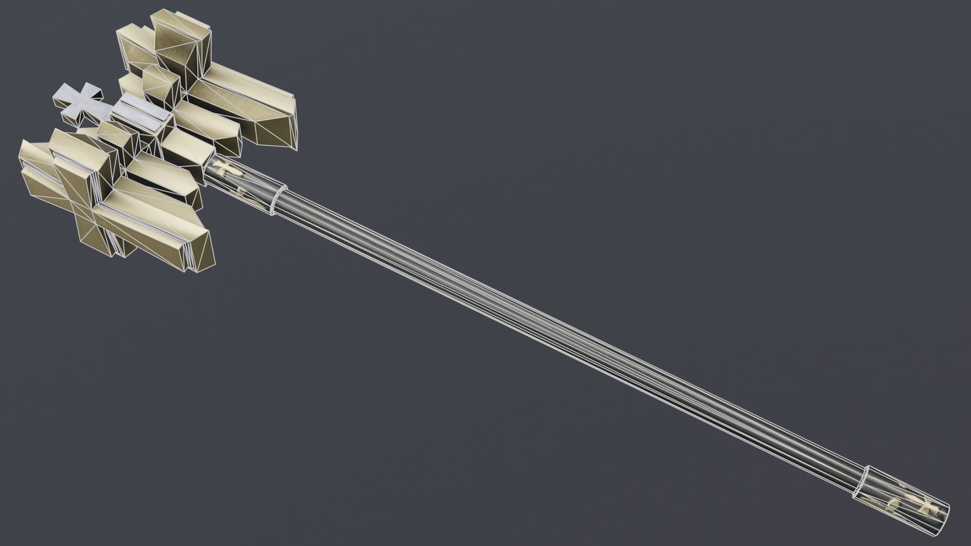 Hammer 07 Low-poly 3D model_7