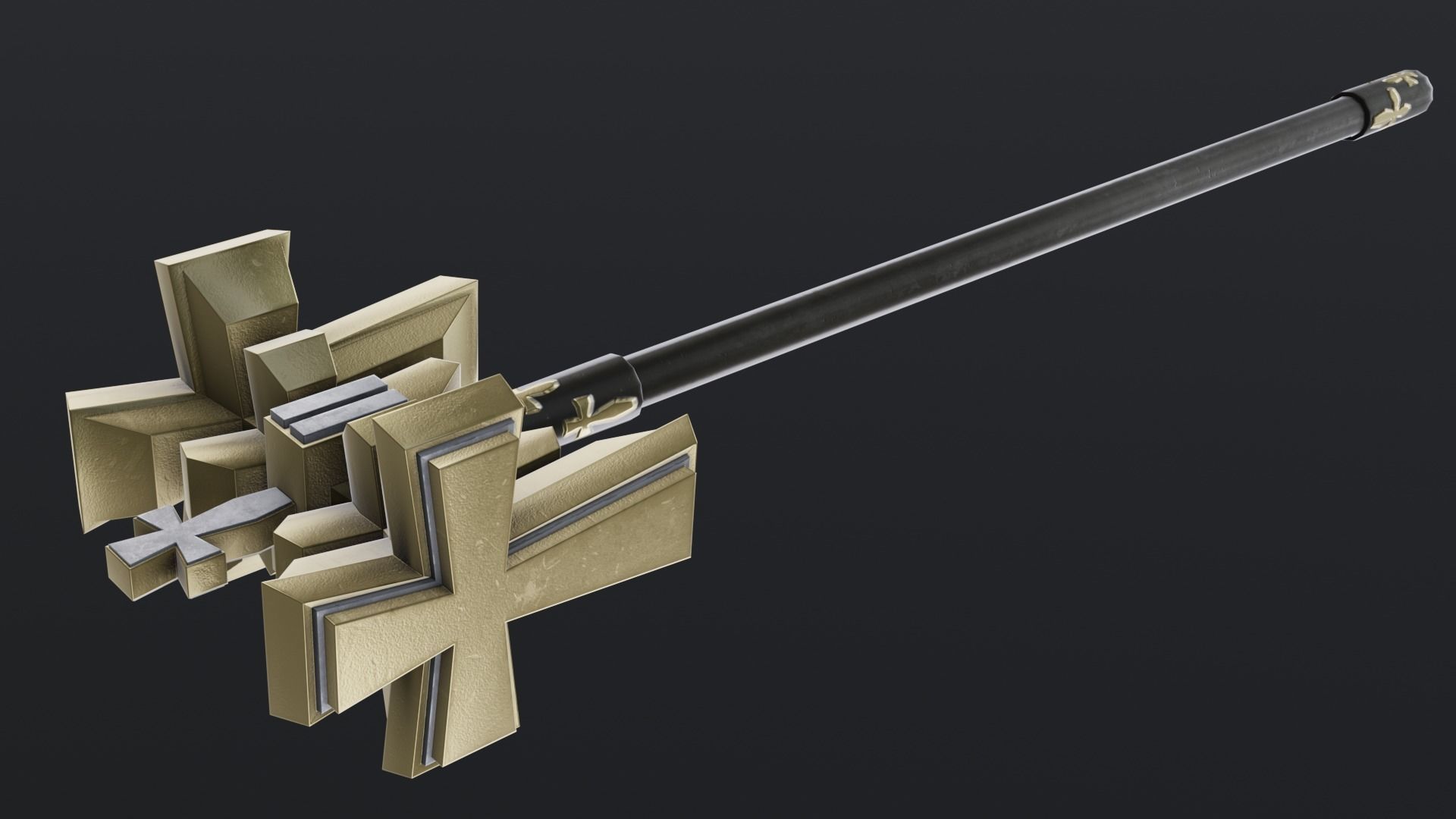 Hammer 07 Low-poly 3D model_2