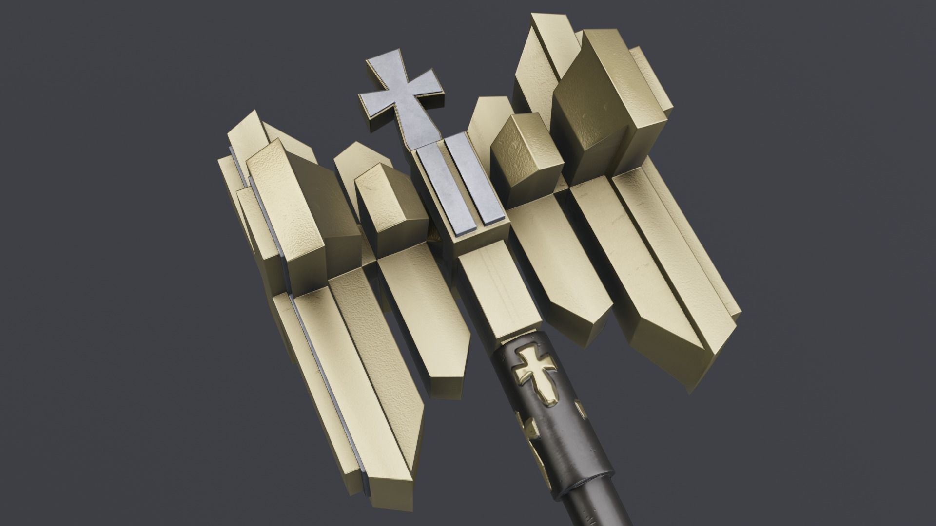 Hammer 07 Low-poly 3D model_1