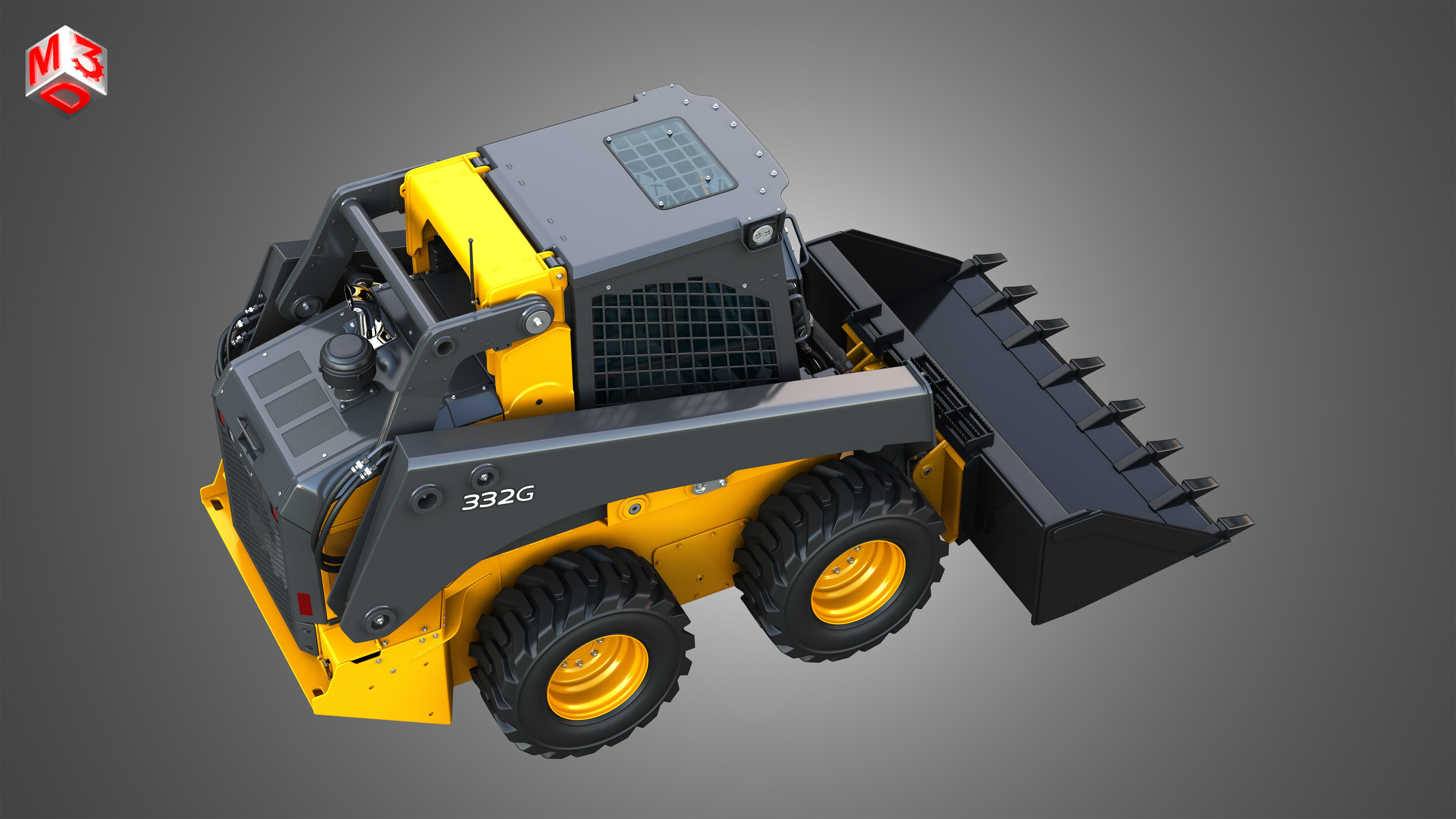 332G Skid Steer Loader - Bucket 3D model_22
