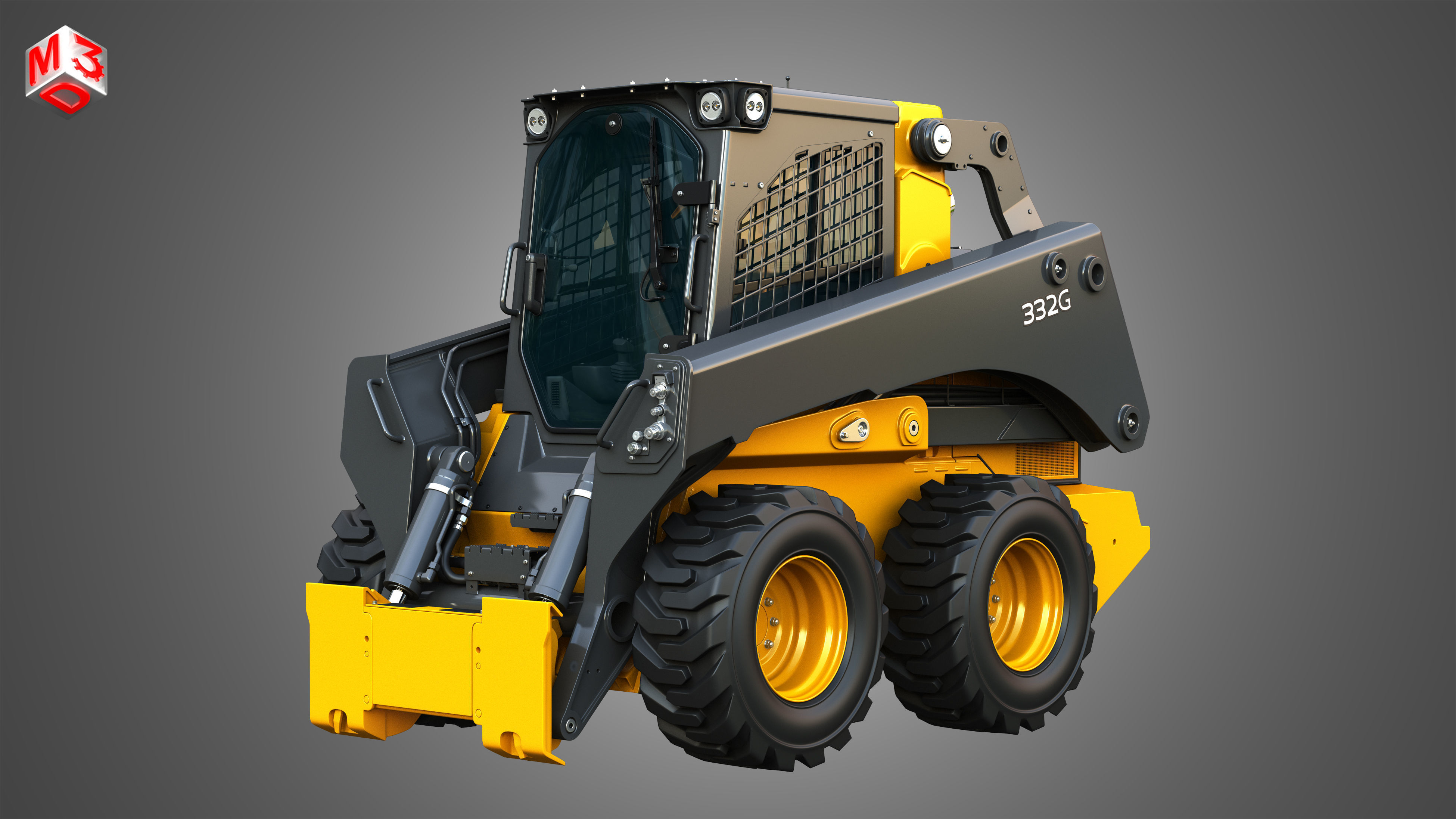 332G Skid Steer Loader - Bucket 3D model_3