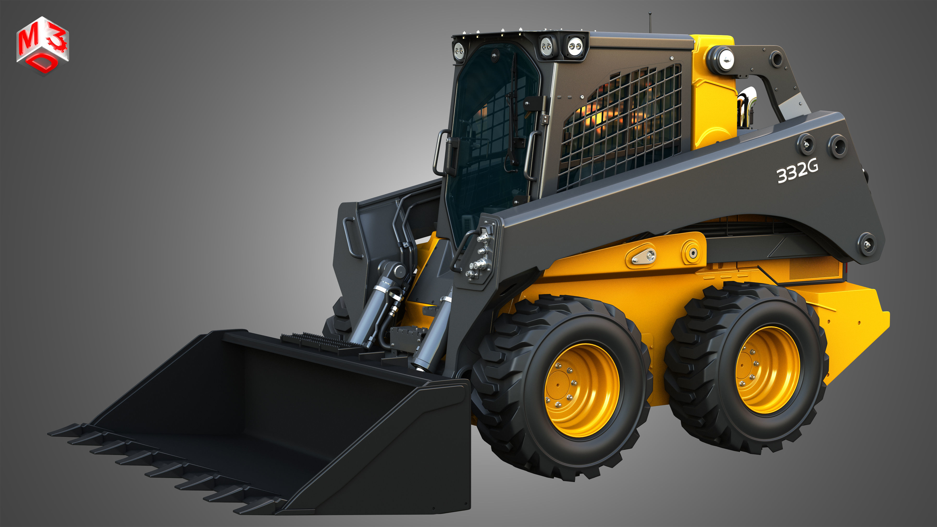 332G Skid Steer Loader - Bucket 3D model_17