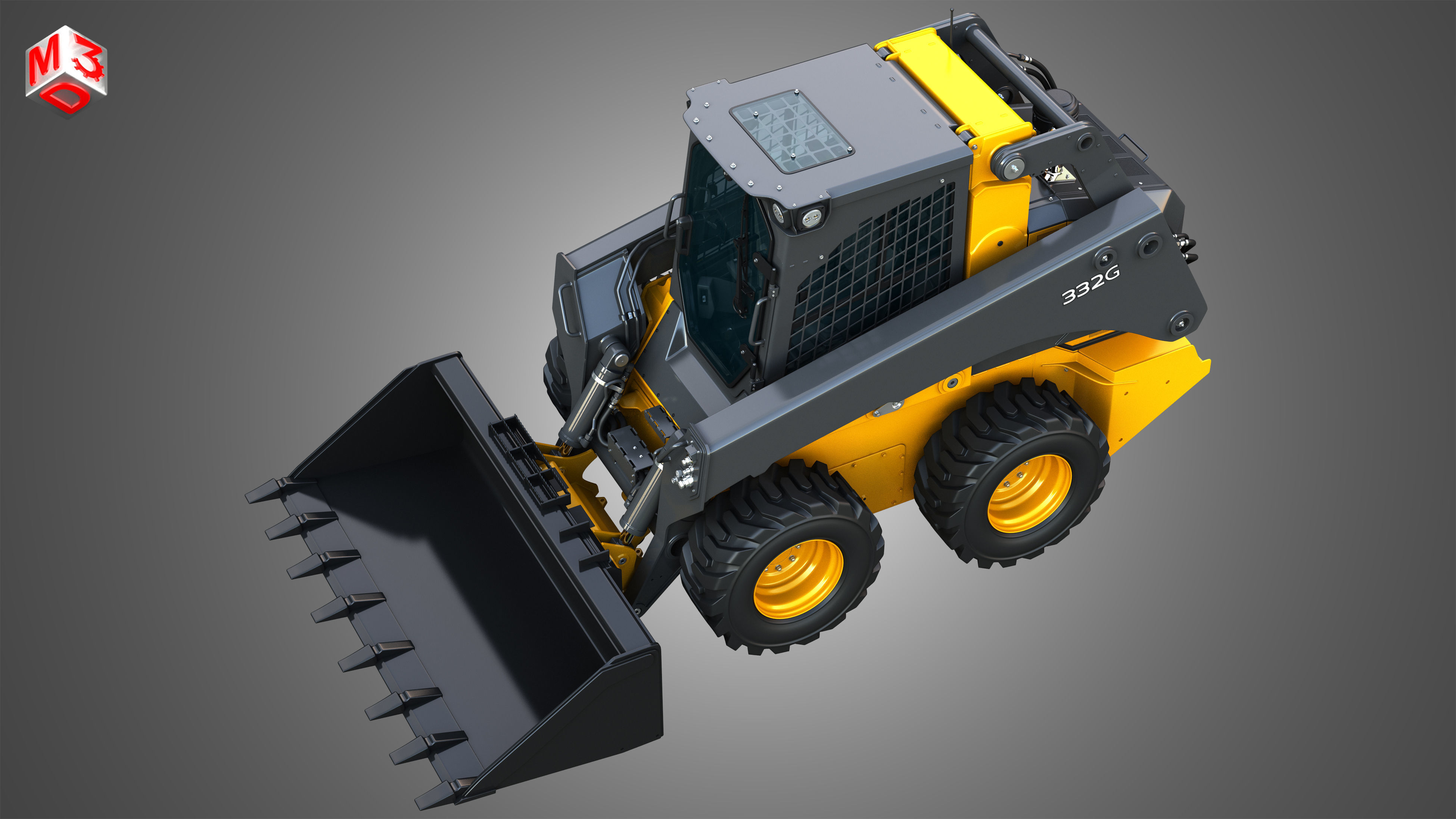 332G Skid Steer Loader - Bucket 3D model_21
