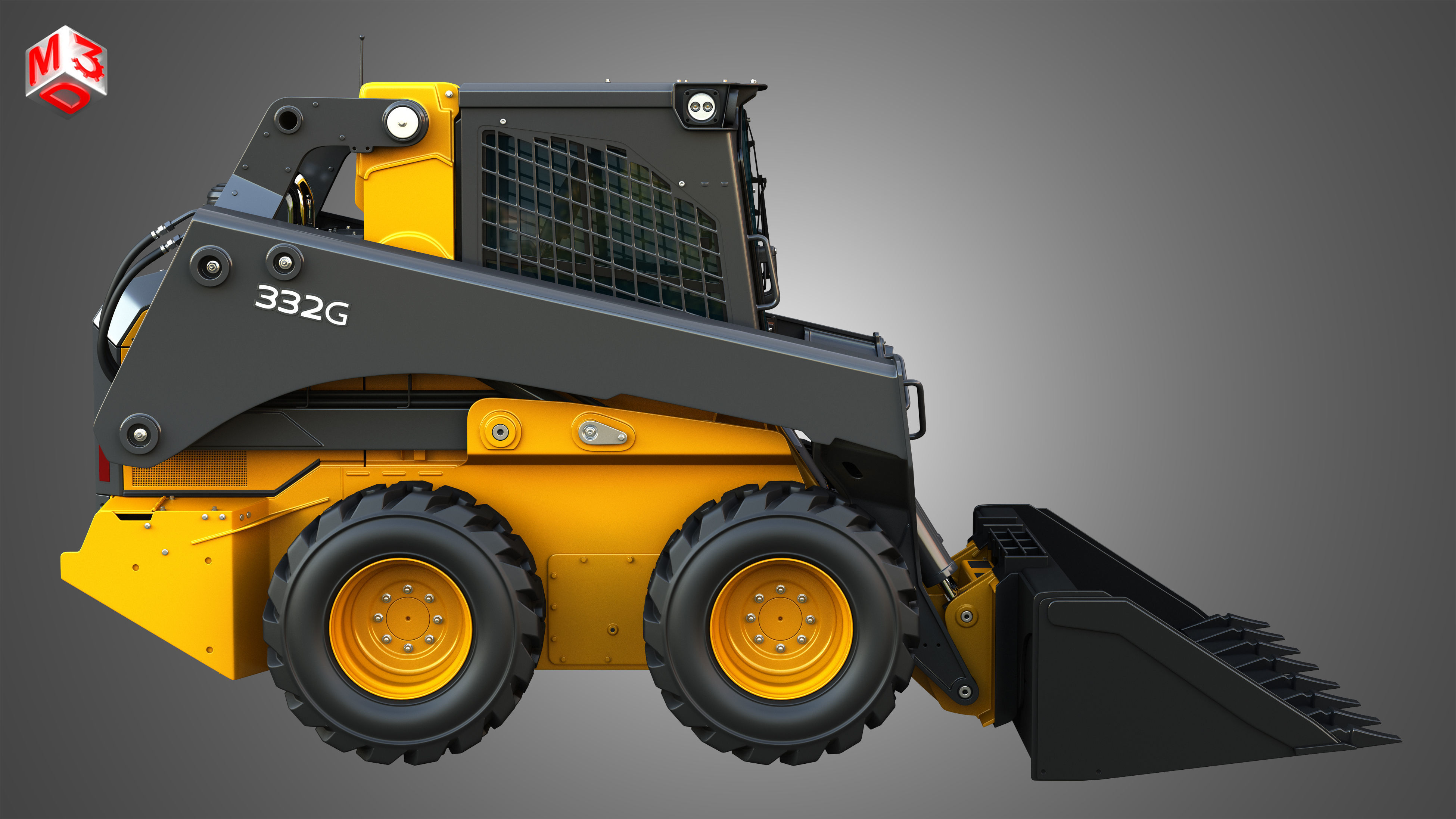 332G Skid Steer Loader - Bucket 3D model_8
