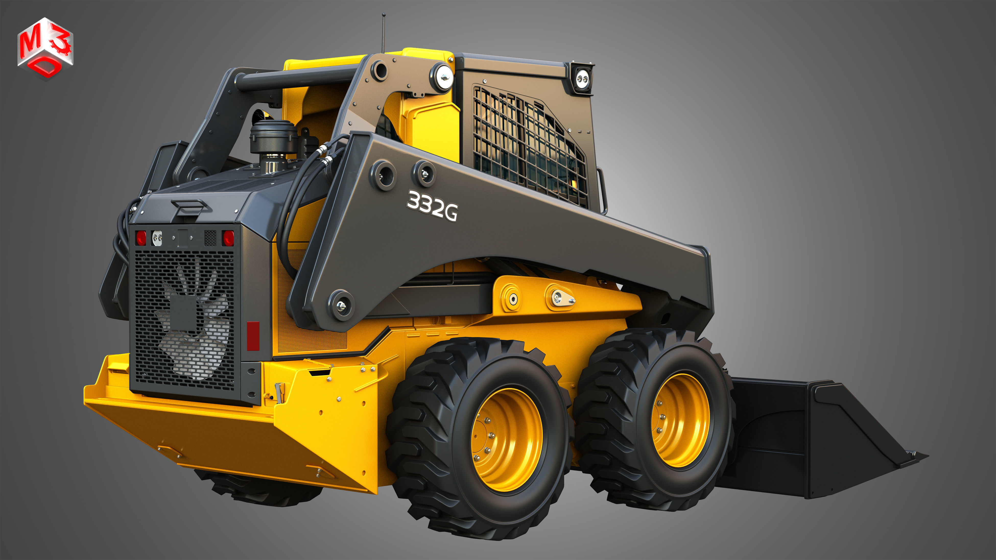 332G Skid Steer Loader - Bucket 3D model_4