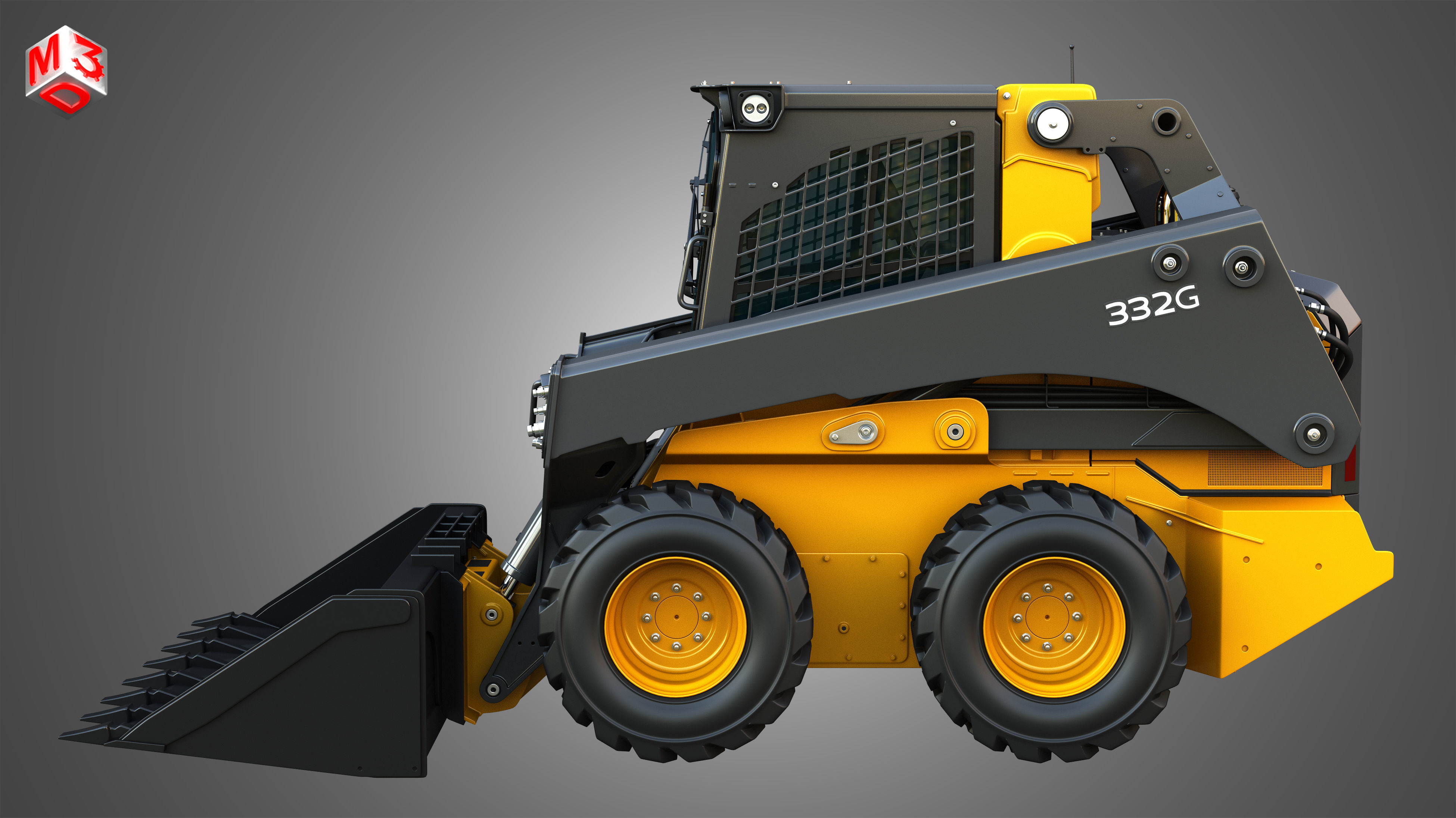 332G Skid Steer Loader - Bucket 3D model_7