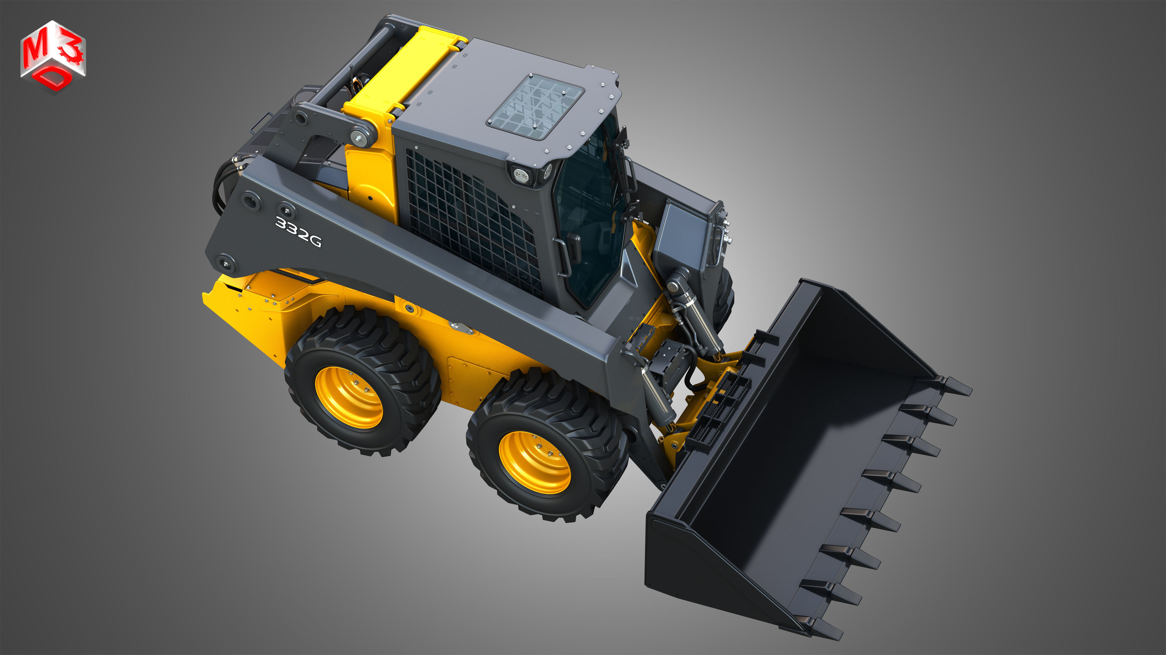332G Skid Steer Loader - Bucket 3D model_23