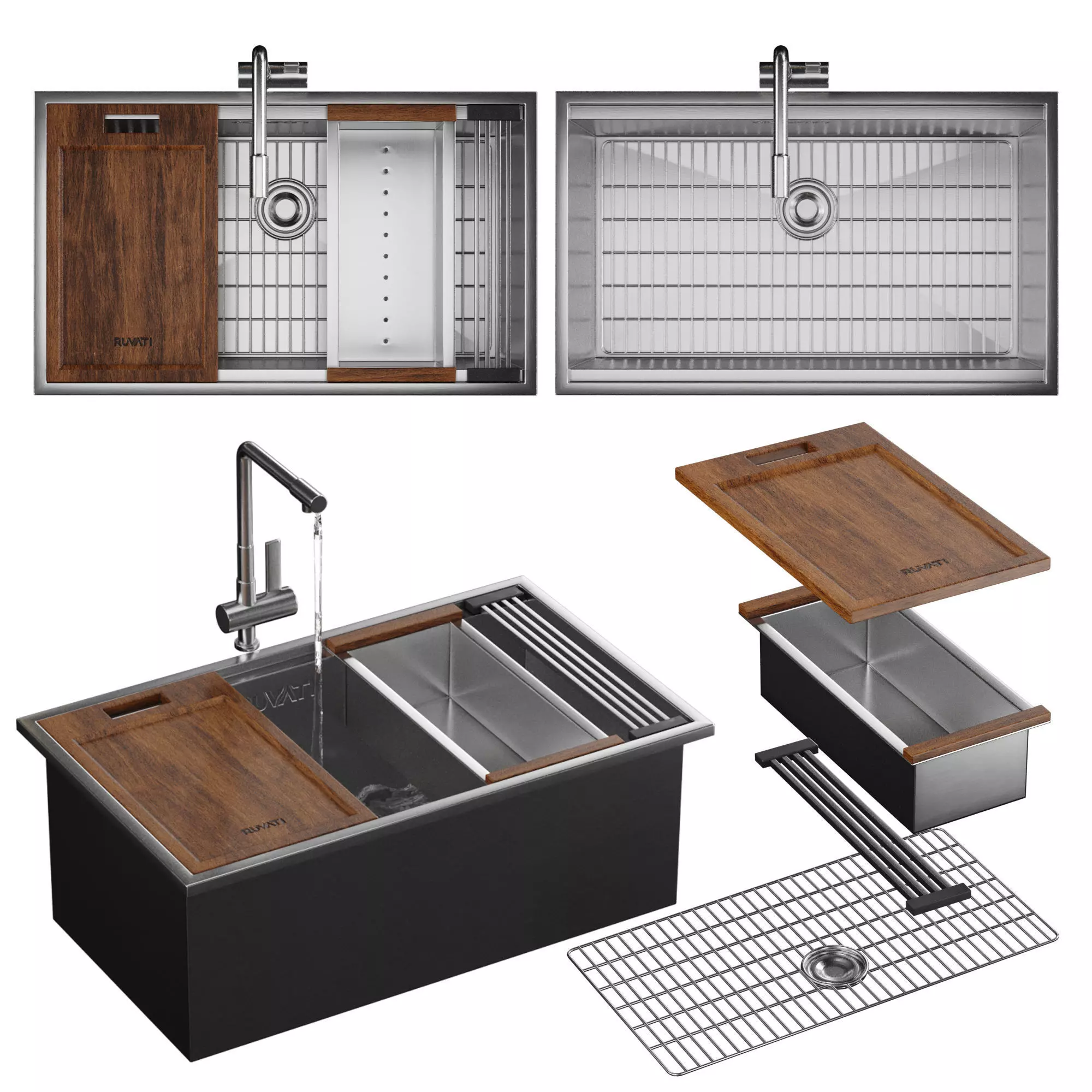 Ruvati kitchen sink 3D model