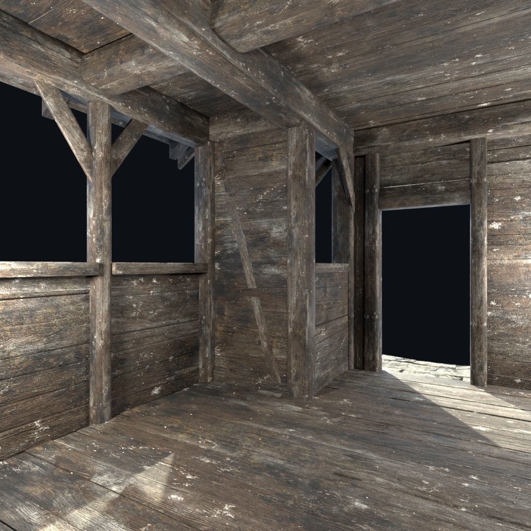 FORT MEDIEVAL CASTLE FORTRESS BAST RUIN TOWER COLLECTION BUILDER Low-poly 3D model_10