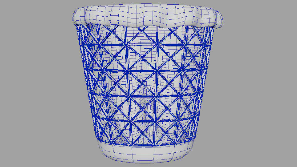 Trash Can  3D print model_6