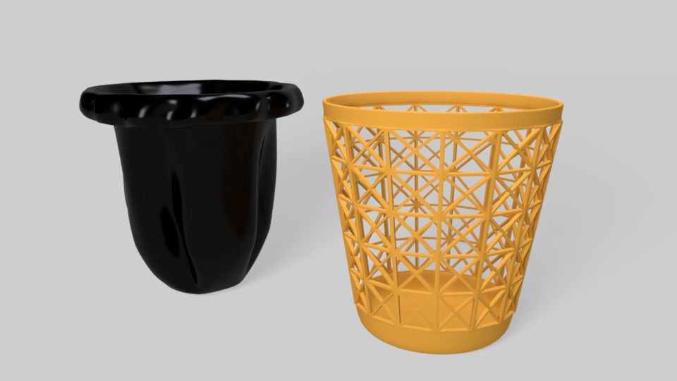 Trash Can  3D print model_3